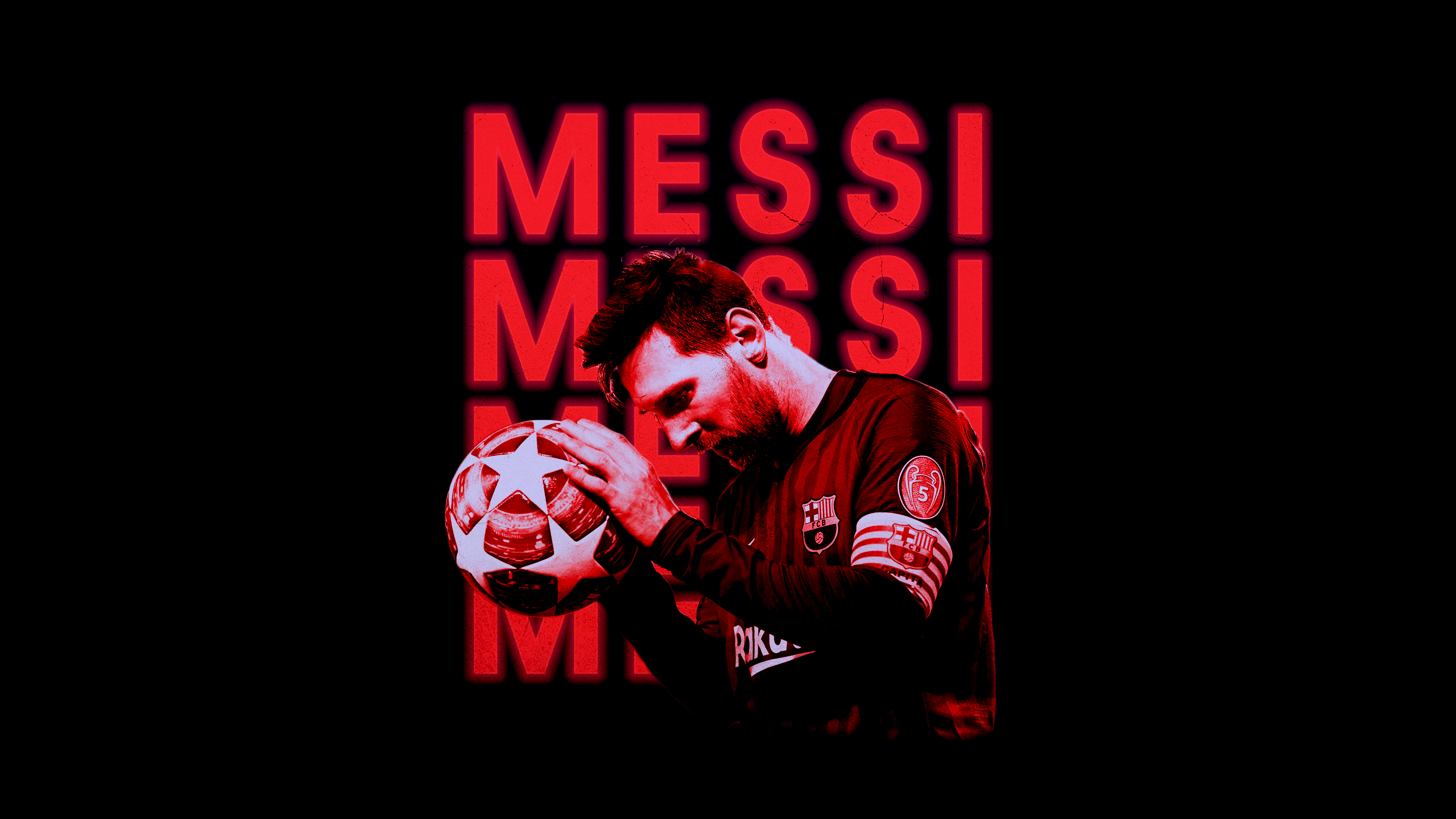 Lionel Messi Wallpaper 4K, Football player, Black/Dark, #1581