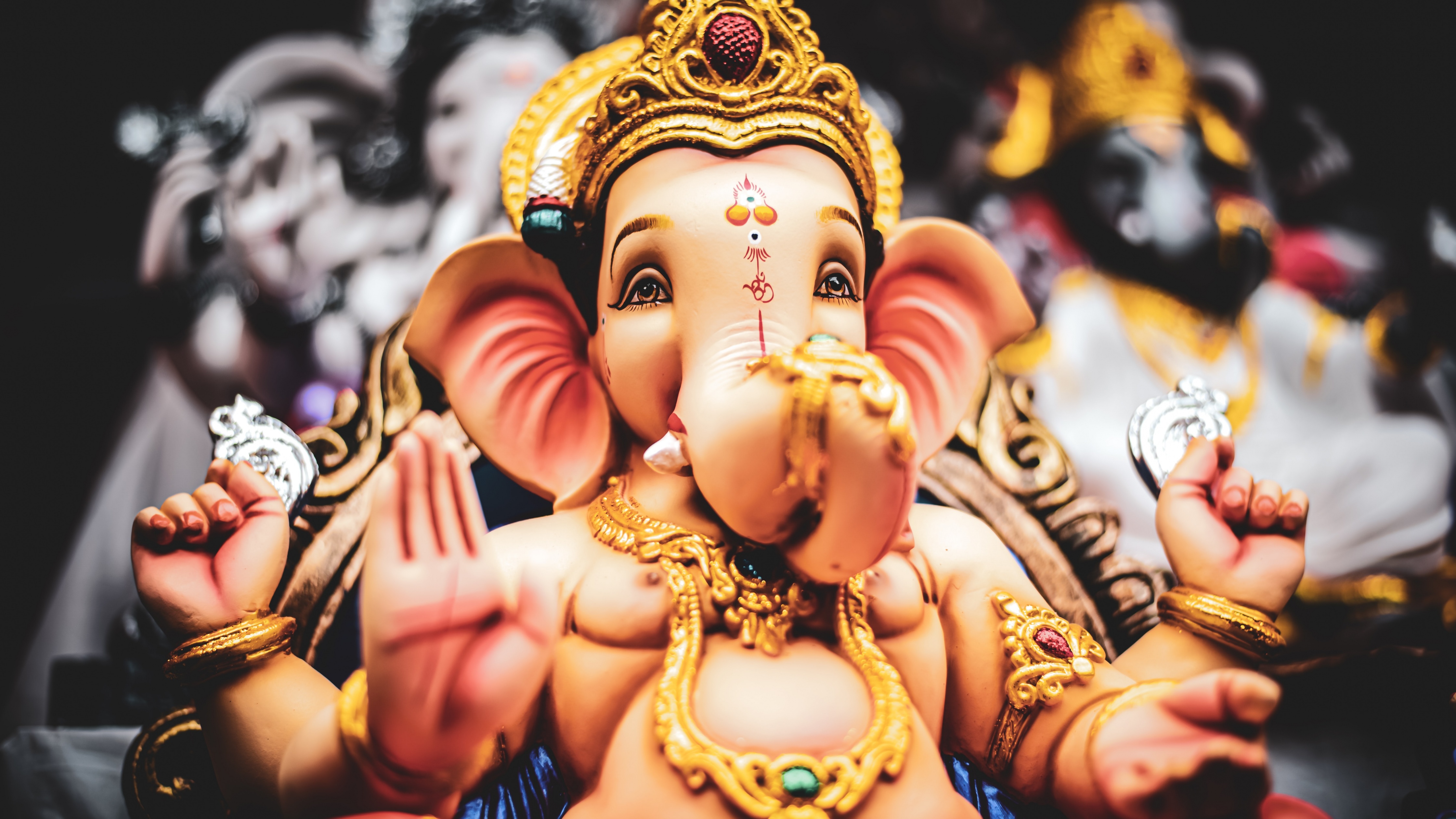 100+] Ganesh Black And White Wallpapers | Wallpapers.com