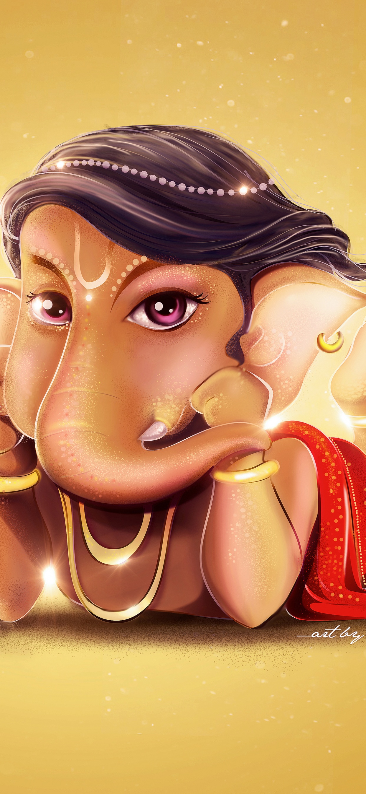 Lord Ganesha 4K Wallpaper, Little Ganesha, Ganapati Bappa, Cute Ganesha