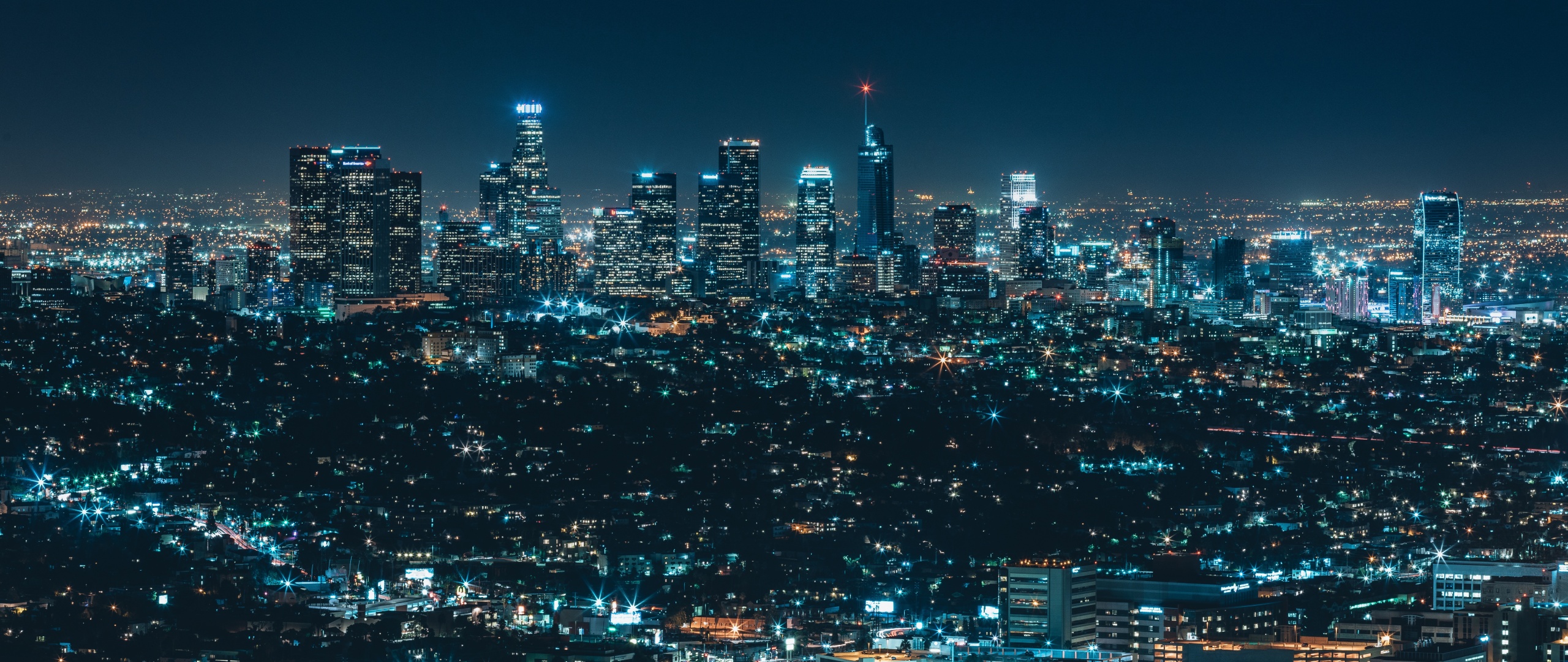 Los Angeles City Wallpaper 4K, Night City, City lights, World, #10333