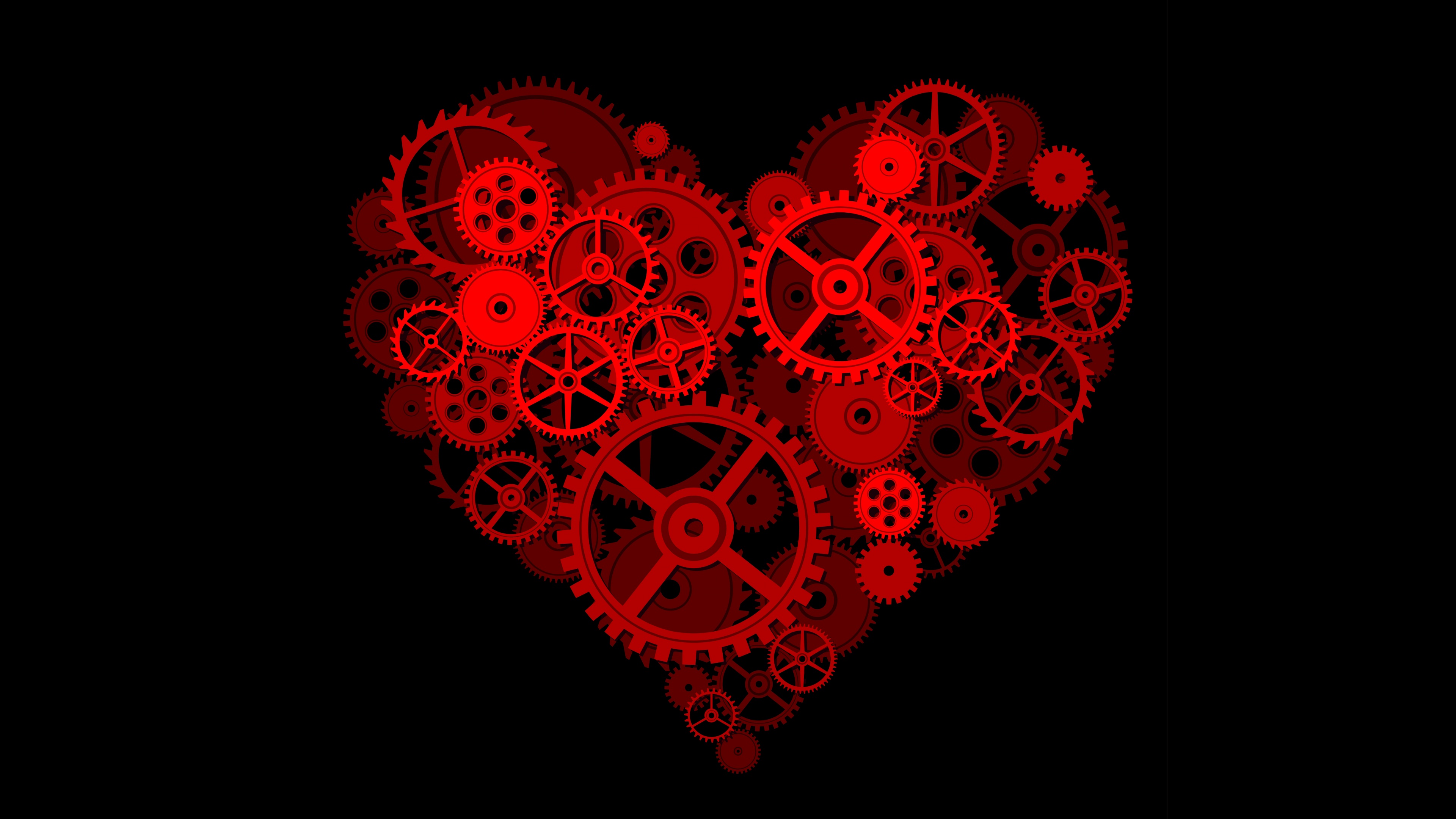 Love heart Wallpaper 4K, Gears, Mechanical, Love, #5243