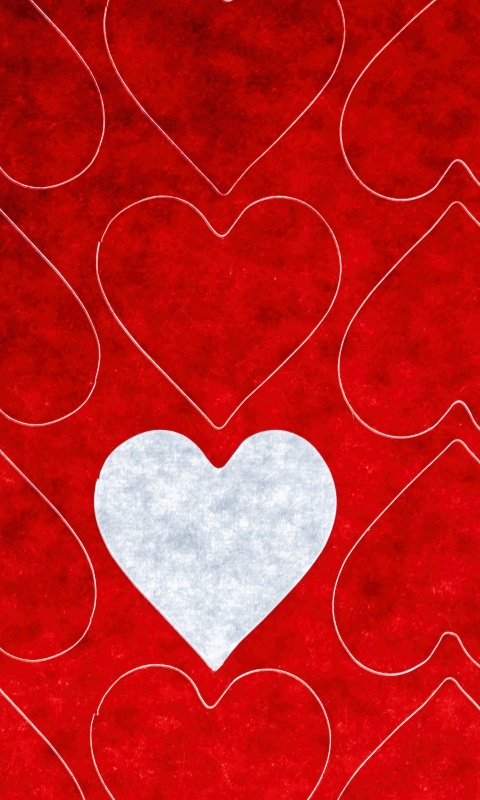 Valentines day  cute red heart pairs 2K wallpaper download