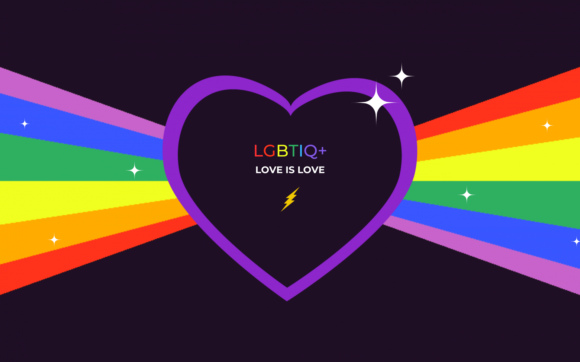 Love Is Love Wallpaper 4K, LGBTQ, Rainbow, Love heart
