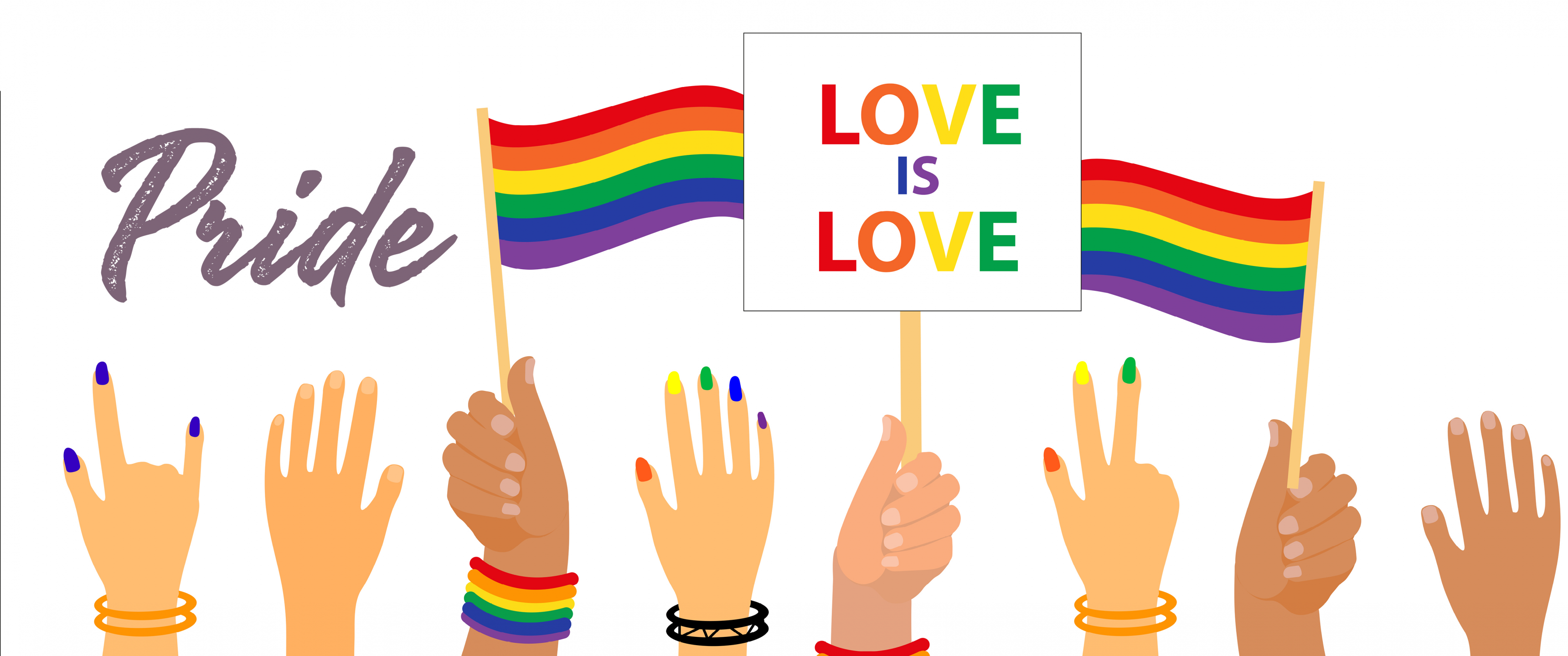 LGBTQ Wallpaper 4K, Love Is Love, Pride flag, Rainbow