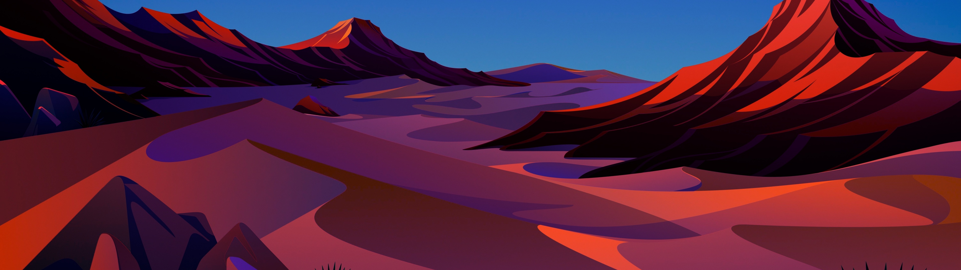 macOS Big Sur Wallpaper 4K, Sunset, Dark Mode, 5K