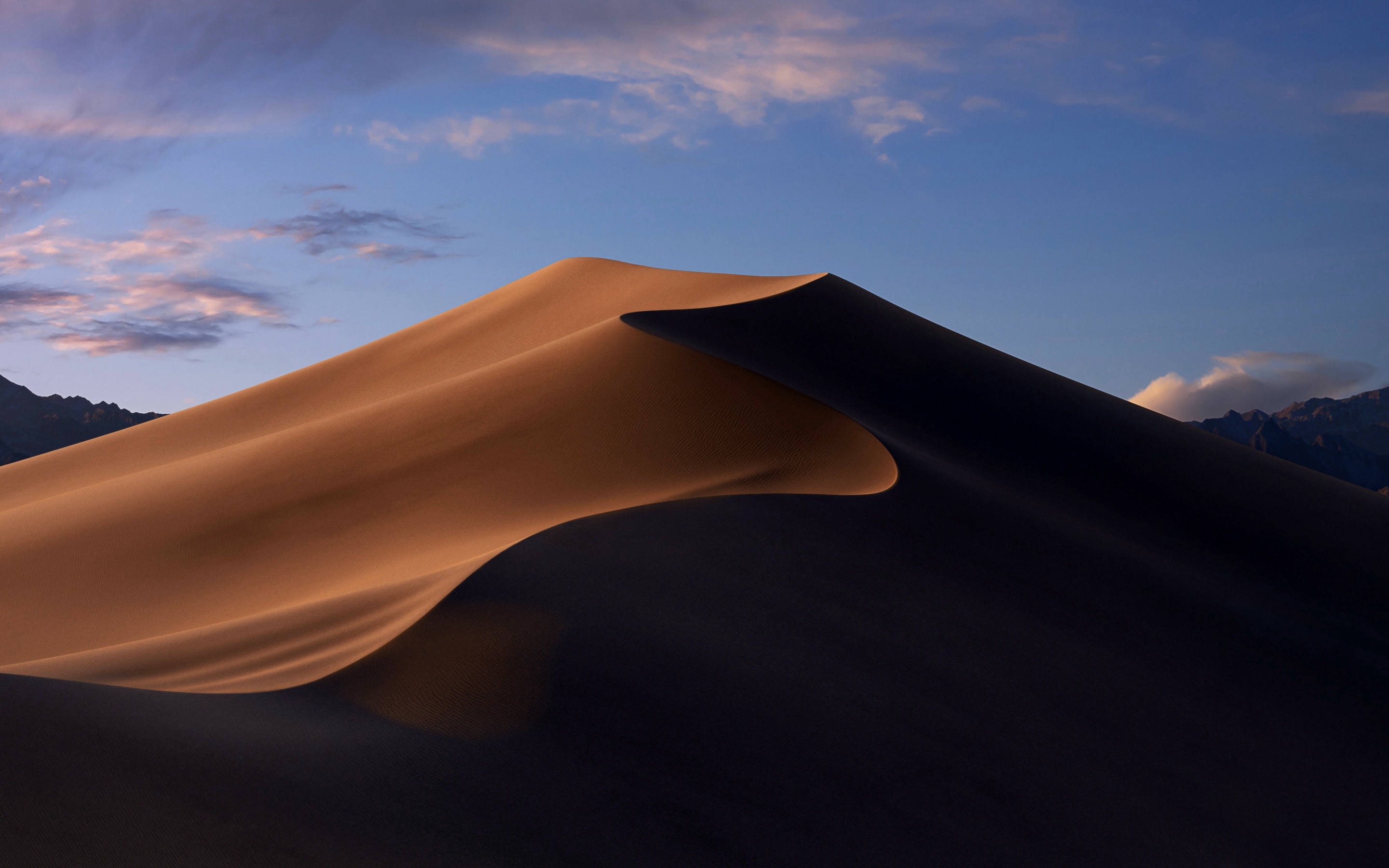 macOS Mojave 4K Wallpaper, Sand Dunes, Mojave Desert, California