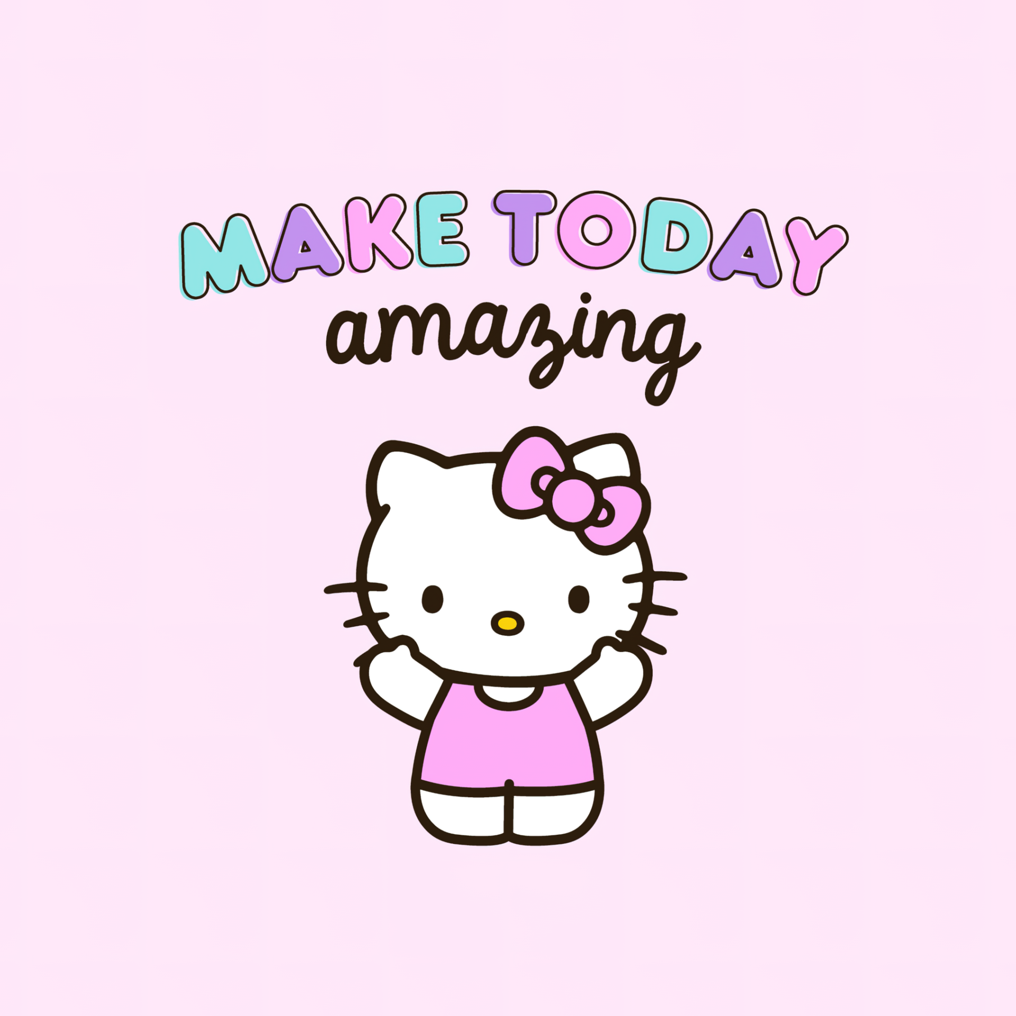 Make today Amazing Wallpaper 4K, Hello Kitty background, #9916