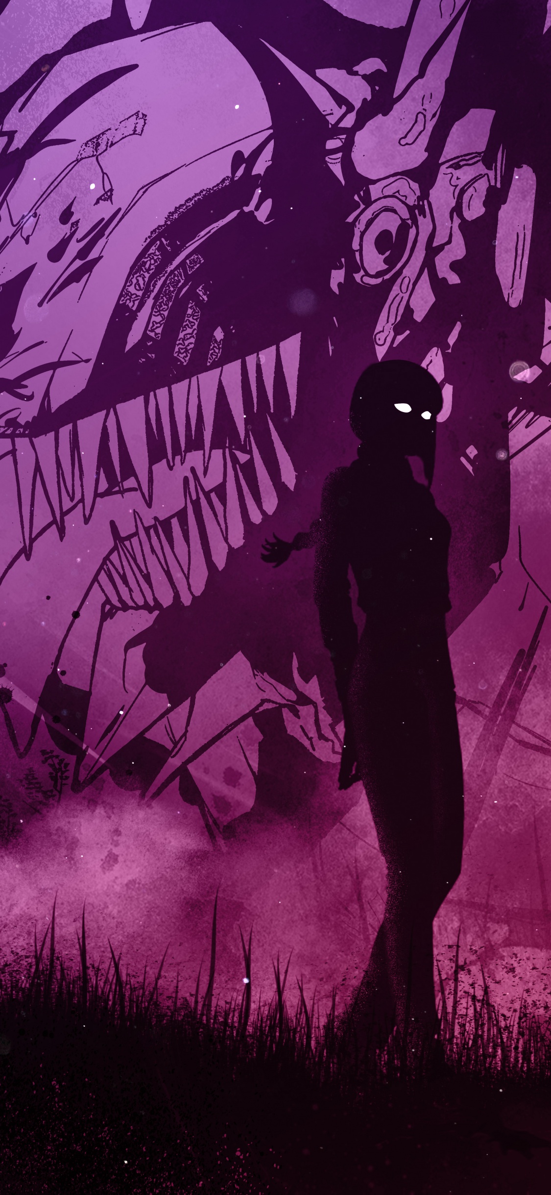 Makima Wallpaper 4K, Silhouette, Chainsaw Man