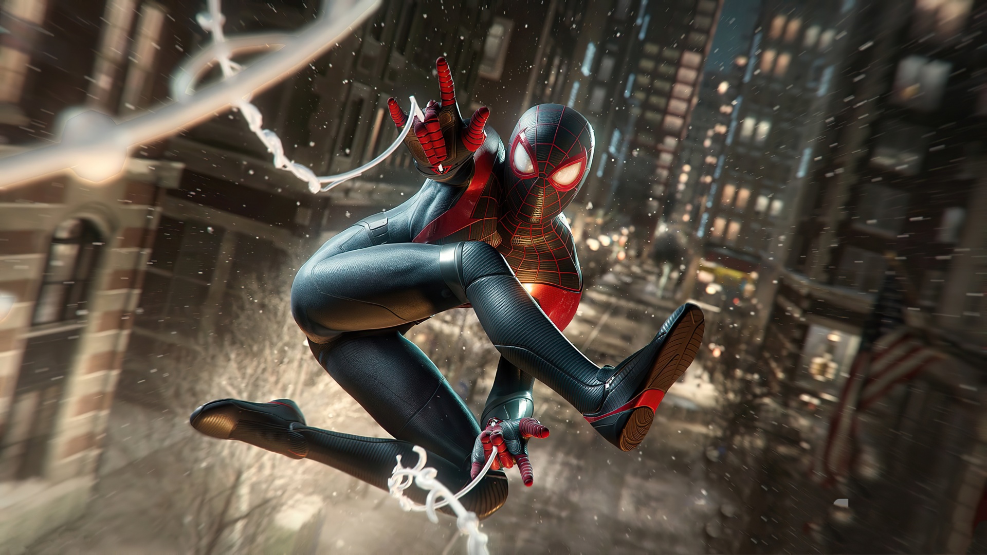 Với hình nền game Marvel\'s Spider-Man Miles Morales 4K trên PlayStation 5, bạn sẽ được tận hưởng một thế giới mới hết sức hấp dẫn và độc đáo. Hơn thế nữa, độ phân giải 4K chính là điểm nhấn tạo nên sự khác biệt trong trải nghiệm của bạn.