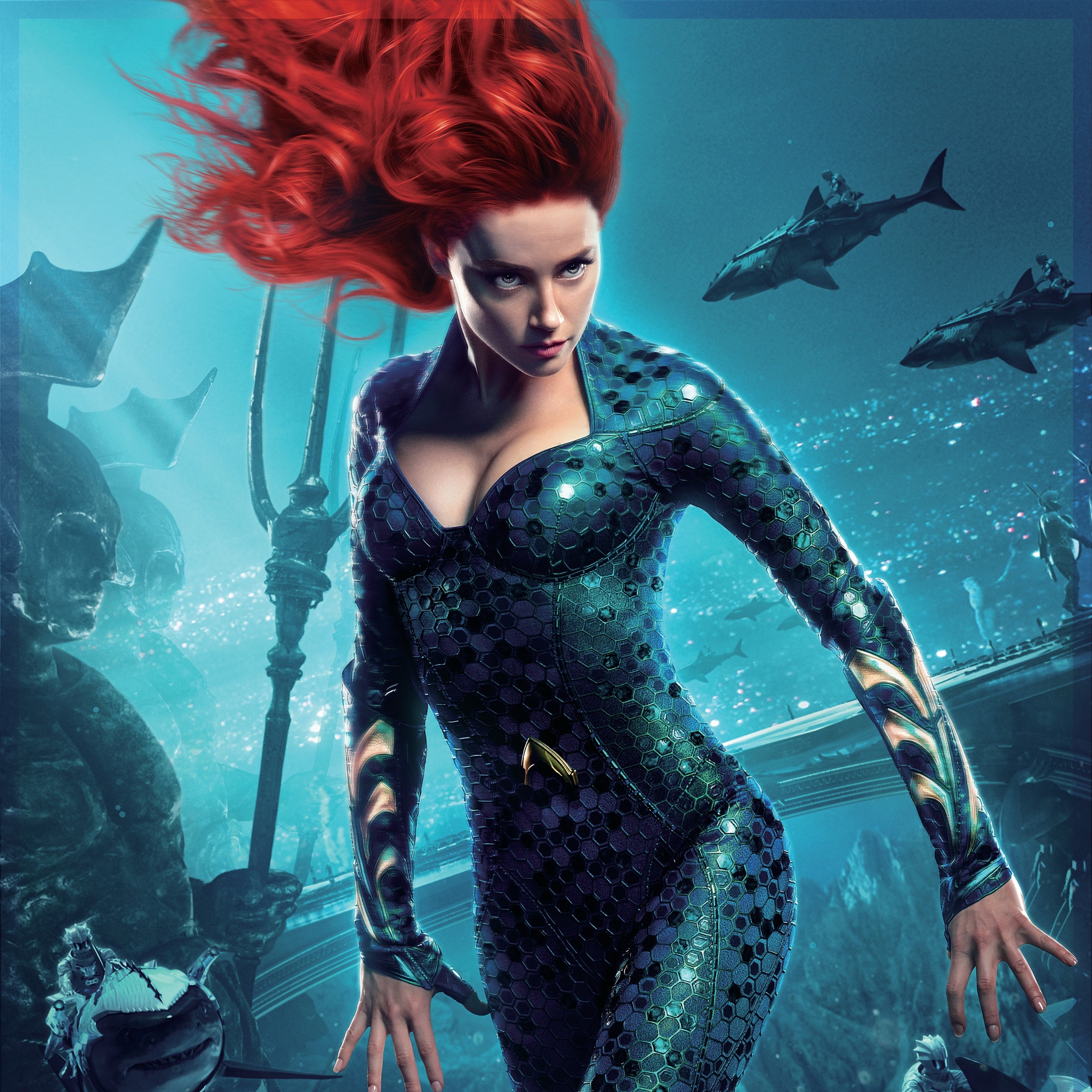 Mera Wallpaper 4K, Amber Heard, Aquaman, DC Comics, Movies, #940