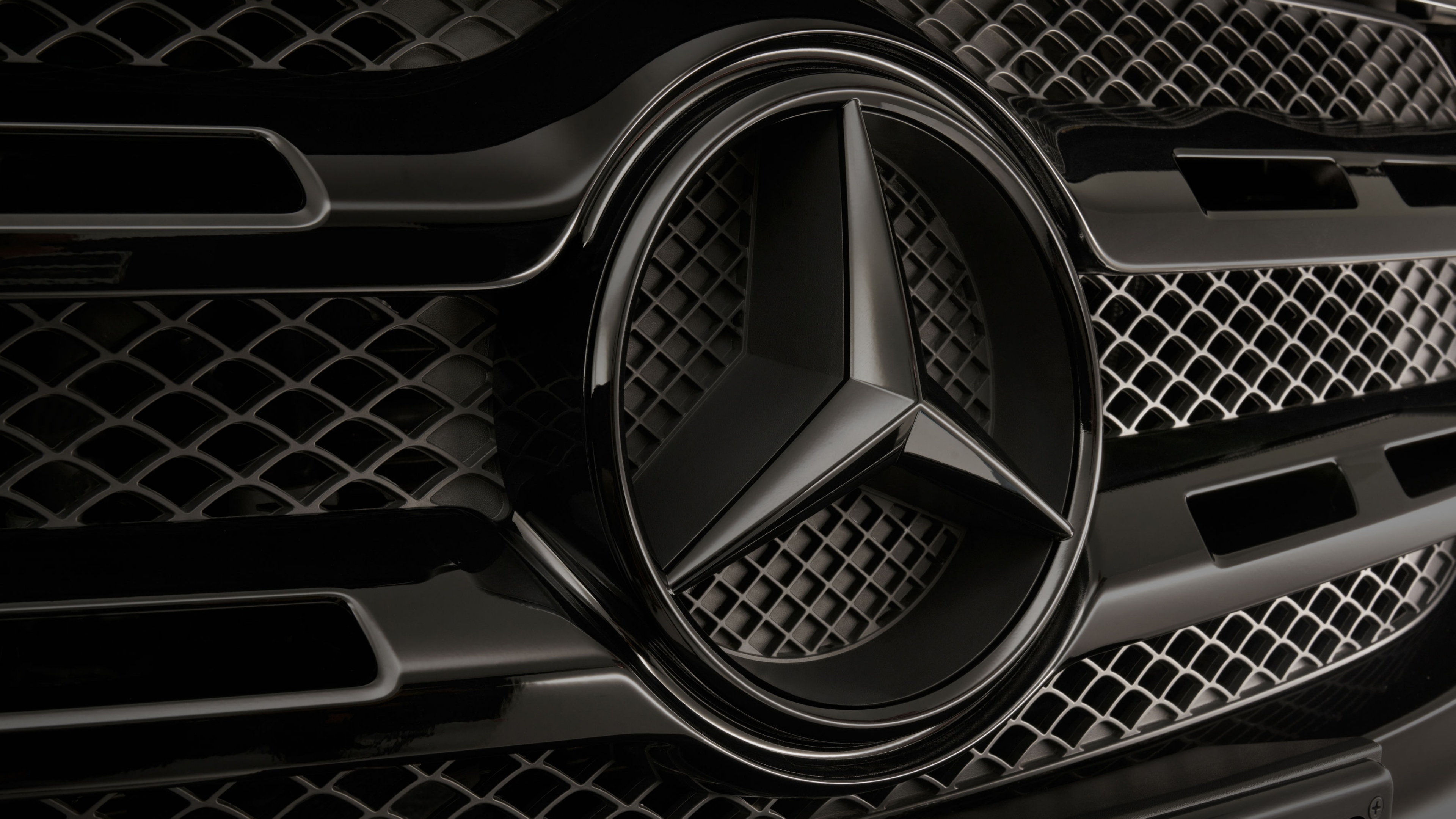 Mercedes Benz X Class Wallpaper 4K, Logo, Black/Dark, #83