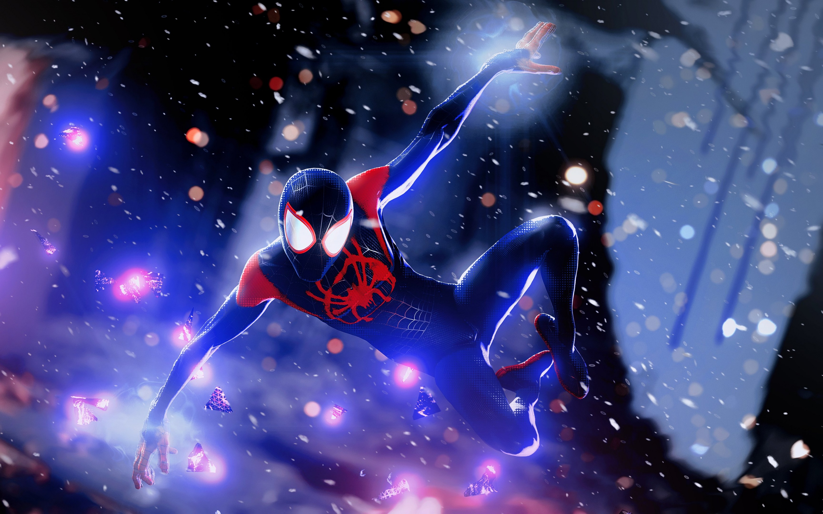 Miles Morales Wallpaper 4K, Into the Spider-Verse, Spider-Man