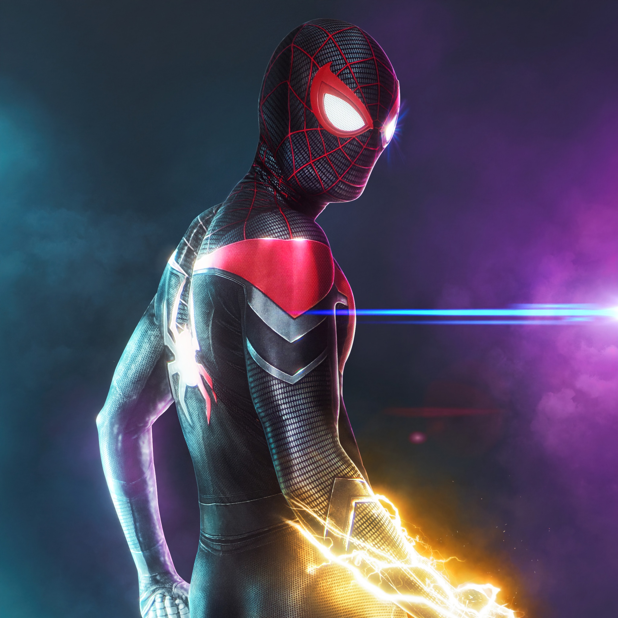 Miles Morales Wallpaper 4K, Spider-Man, Colorful