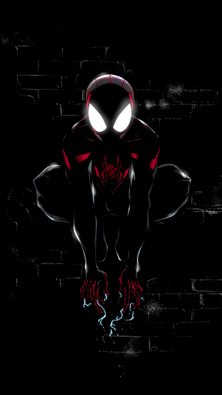 Miles Morales Wallpaper 4K, Spider-Man, Dark