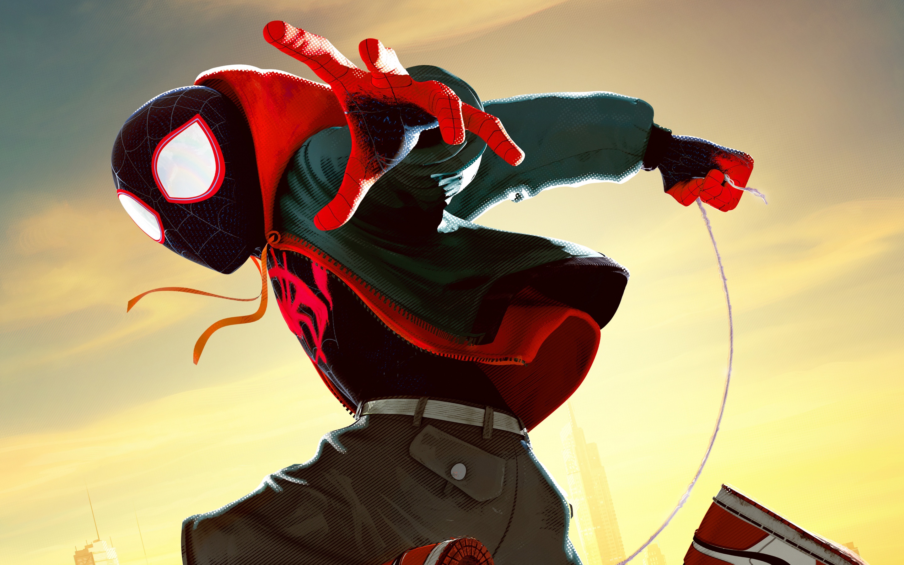 Miles Morales Wallpaper 4K, Spider-Man: Into the Spider-Verse, Marvel