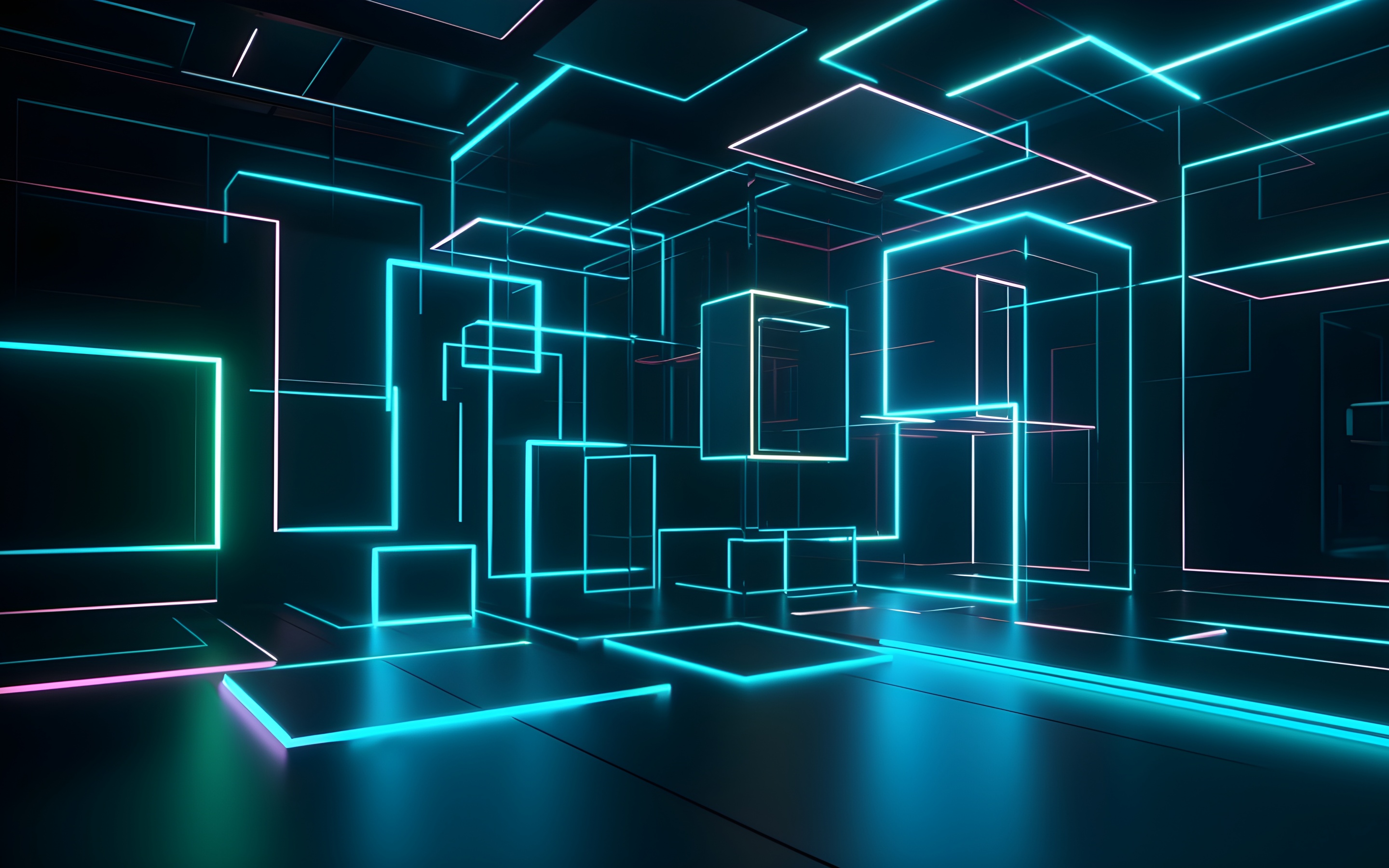 Modern lighting Wallpaper 4K, Interior, Neon background