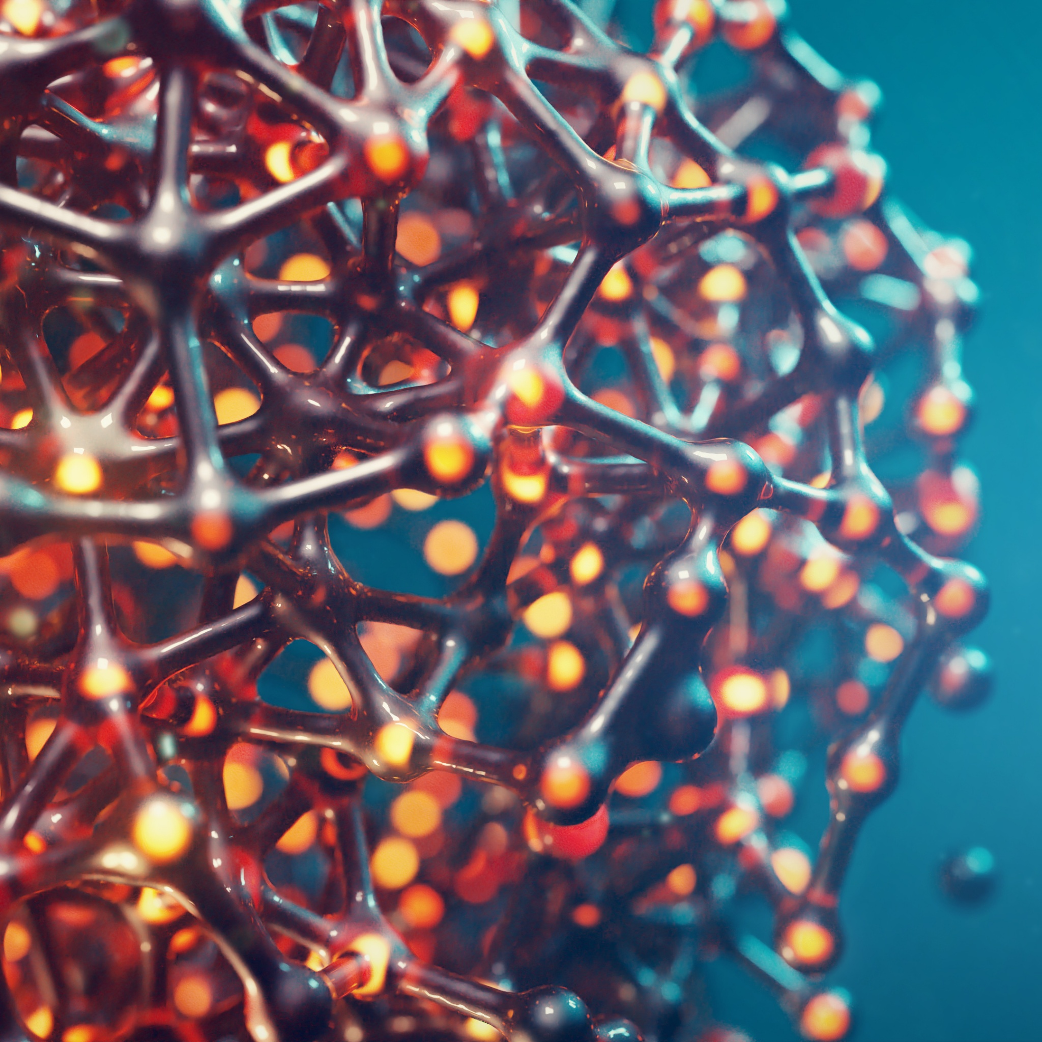 Molecular Wallpaper 4K, 3D model, Cellular structure, Macro, Energy