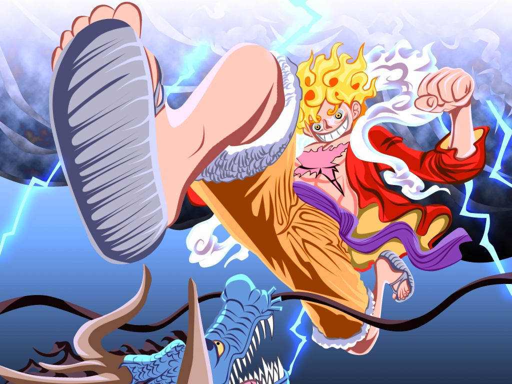 Luffy vs Kaido Wallpaper 4K, Gear 5, One Piece