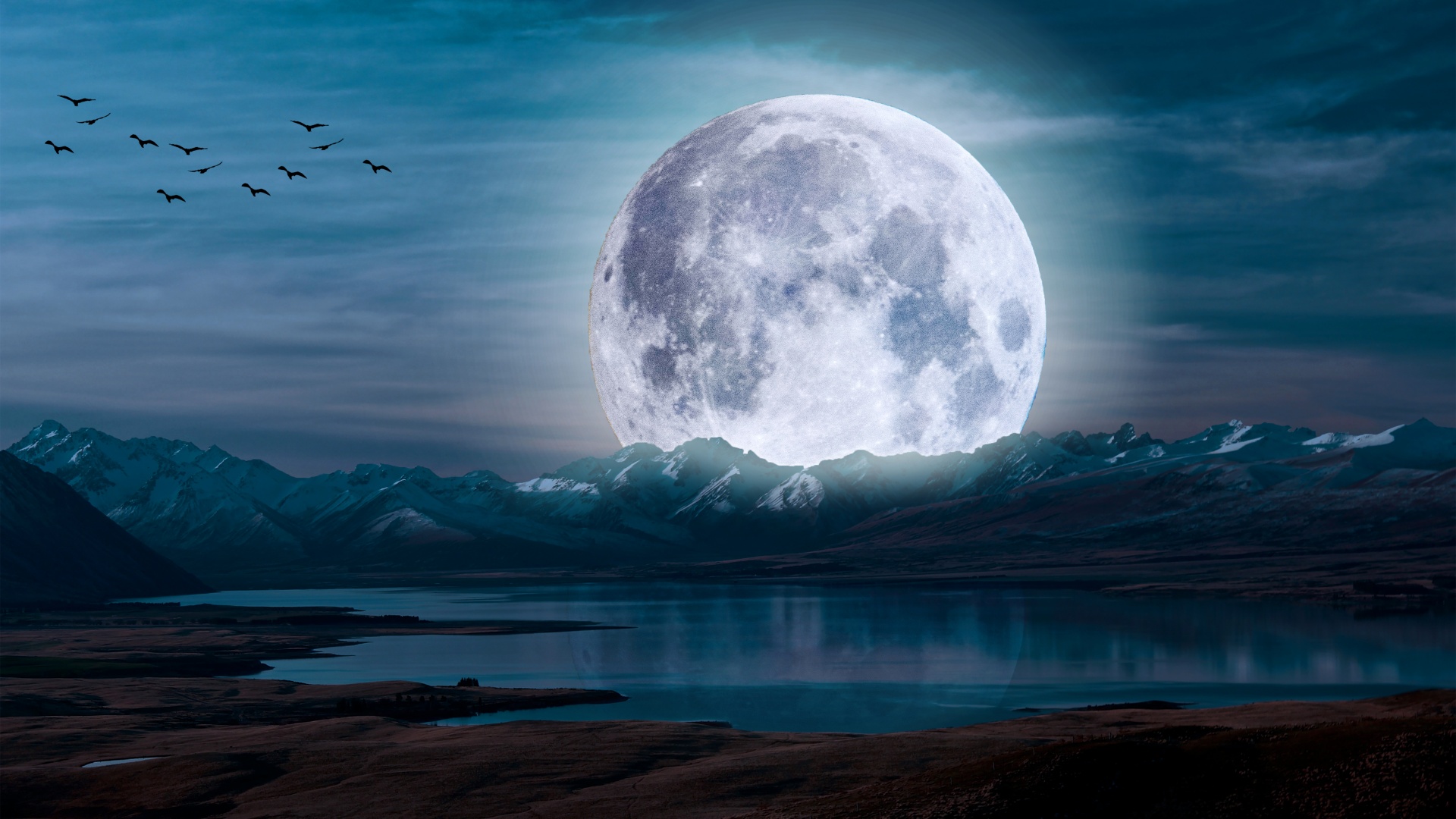 Moon lake 1080P, 2K, 4K, 5K HD wallpapers free download | Wallpaper Flare