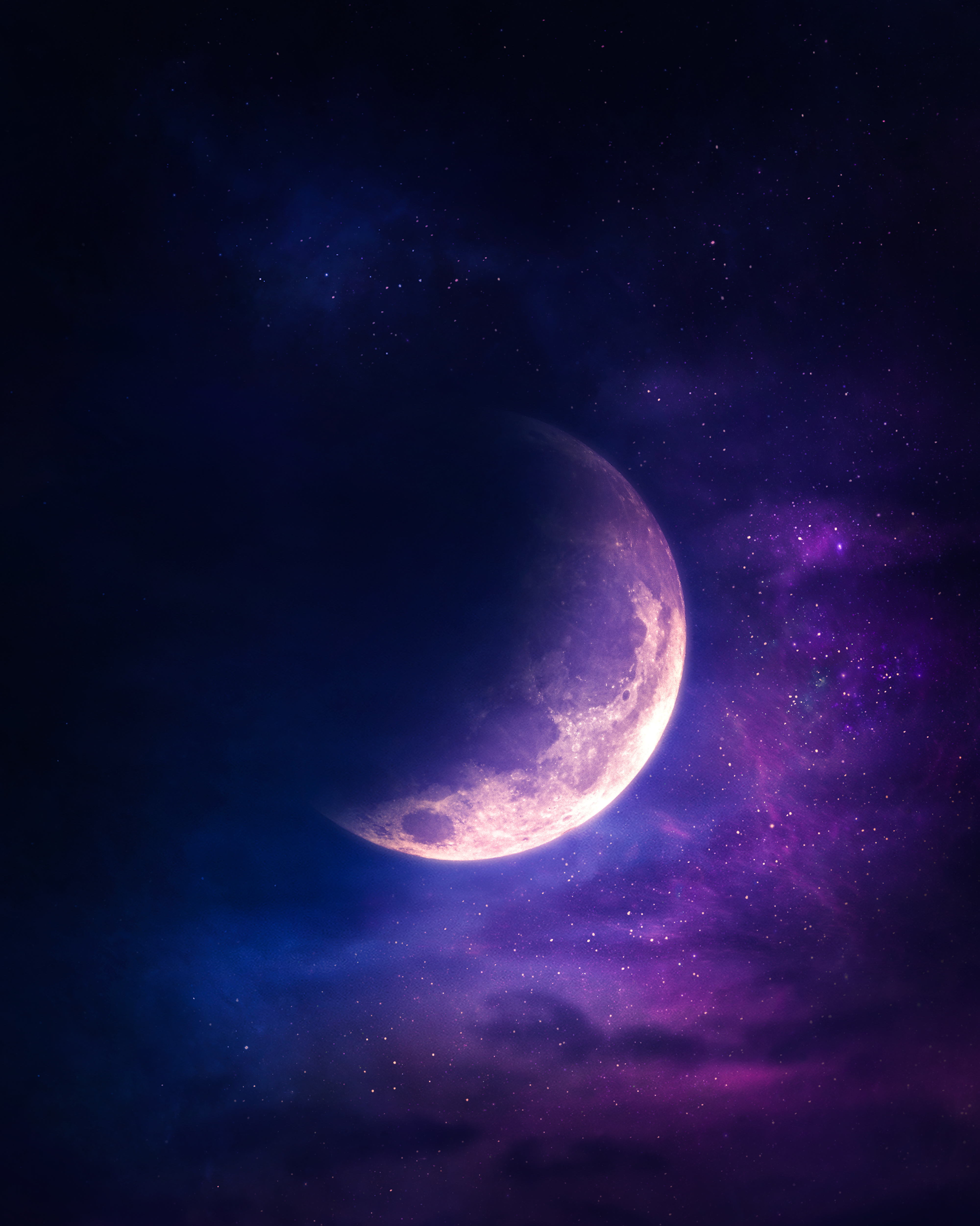 Download Cute Cat Aesthetic And Crescent Moon Wallpaper