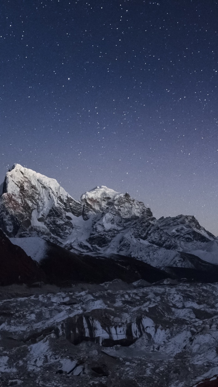 Mount Cholatse Wallpaper 4K, Ngozumpa glacier, Nepal