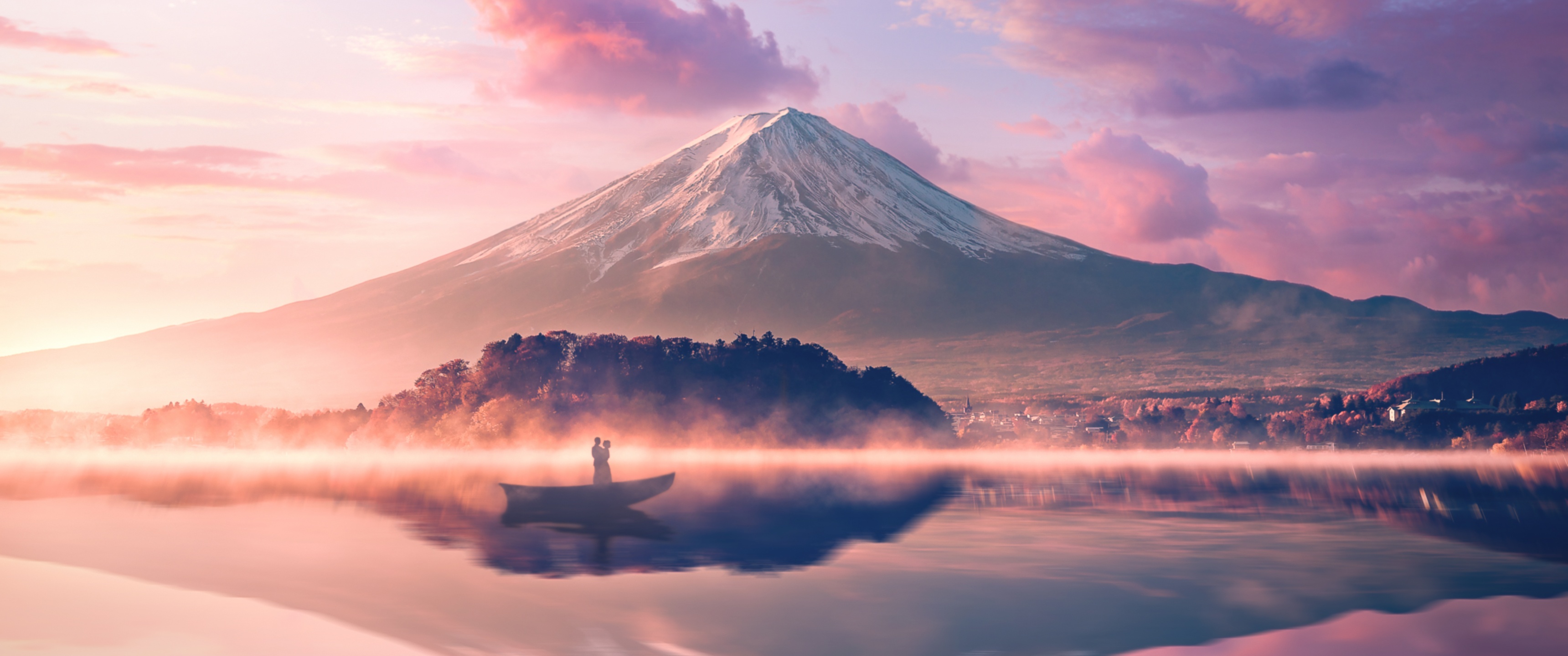 Mount Fuji Wallpaper 4K Volcano Japan River Reflection 5440