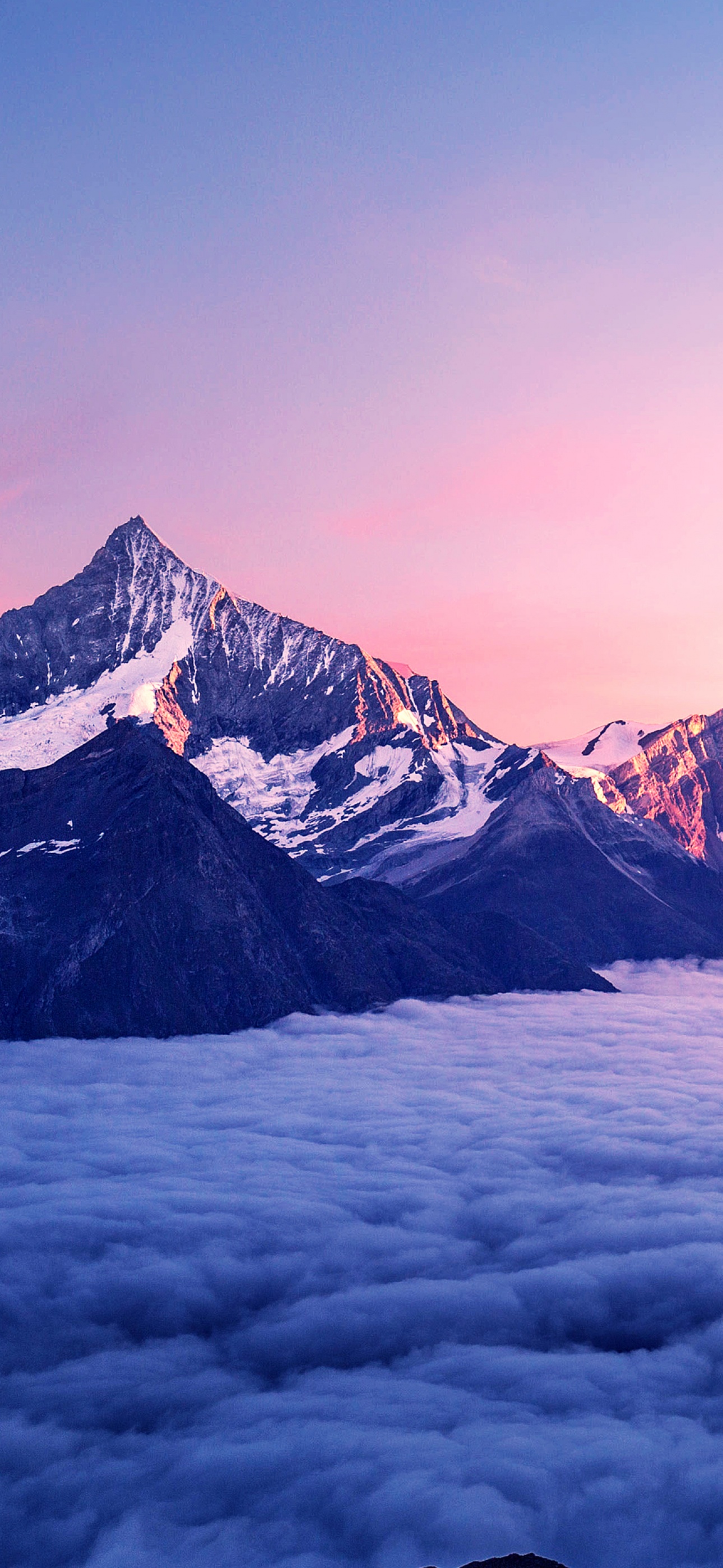 Mountain Peak Wallpaper 4k, Above Clouds, Sunrise