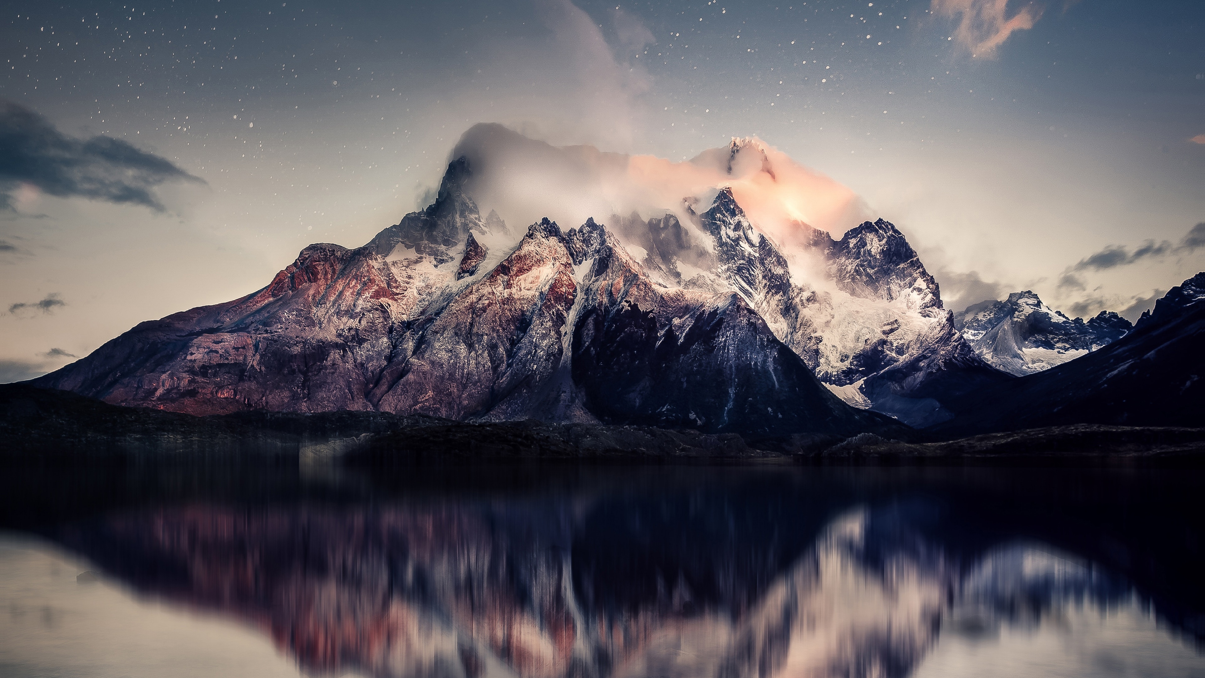 Mountain reflection 2K wallpaper download