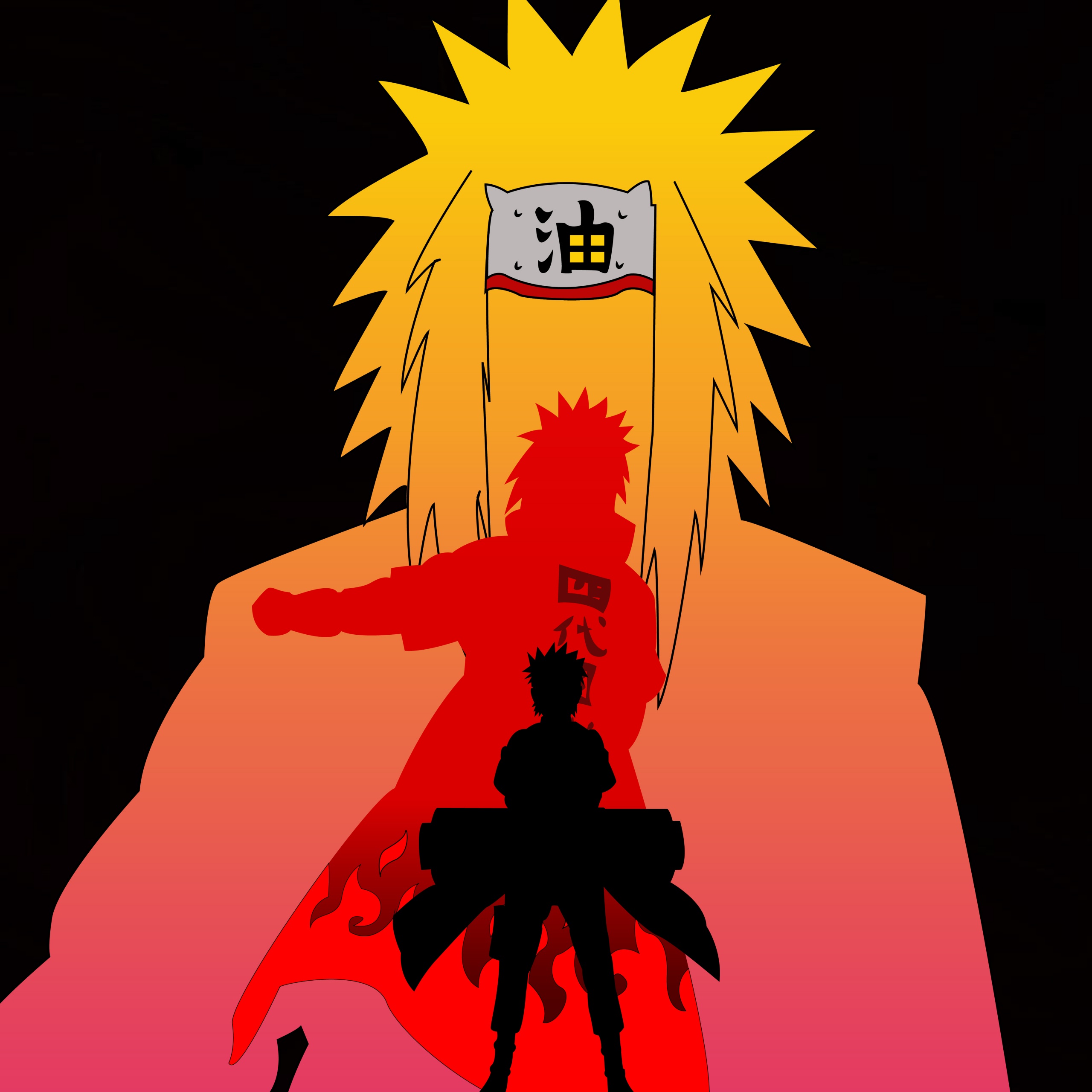 Naruto Uzumaki Wallpaper 4K, Minato Namikaze, Black background