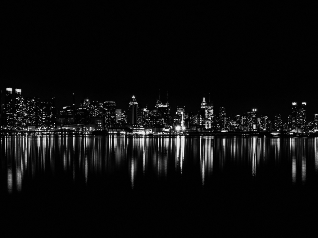 New York Wallpaper 4K, 5K, Night City, Dark aesthetic