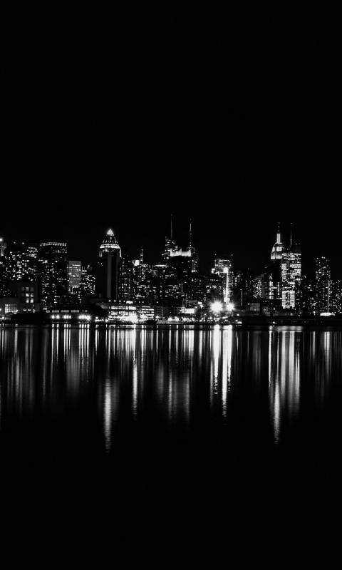 Watchdog Night City Light View From Sea iPhone X wallpaper  Black  aesthetic wallpaper Black and white picture wall City lights wallpaper
