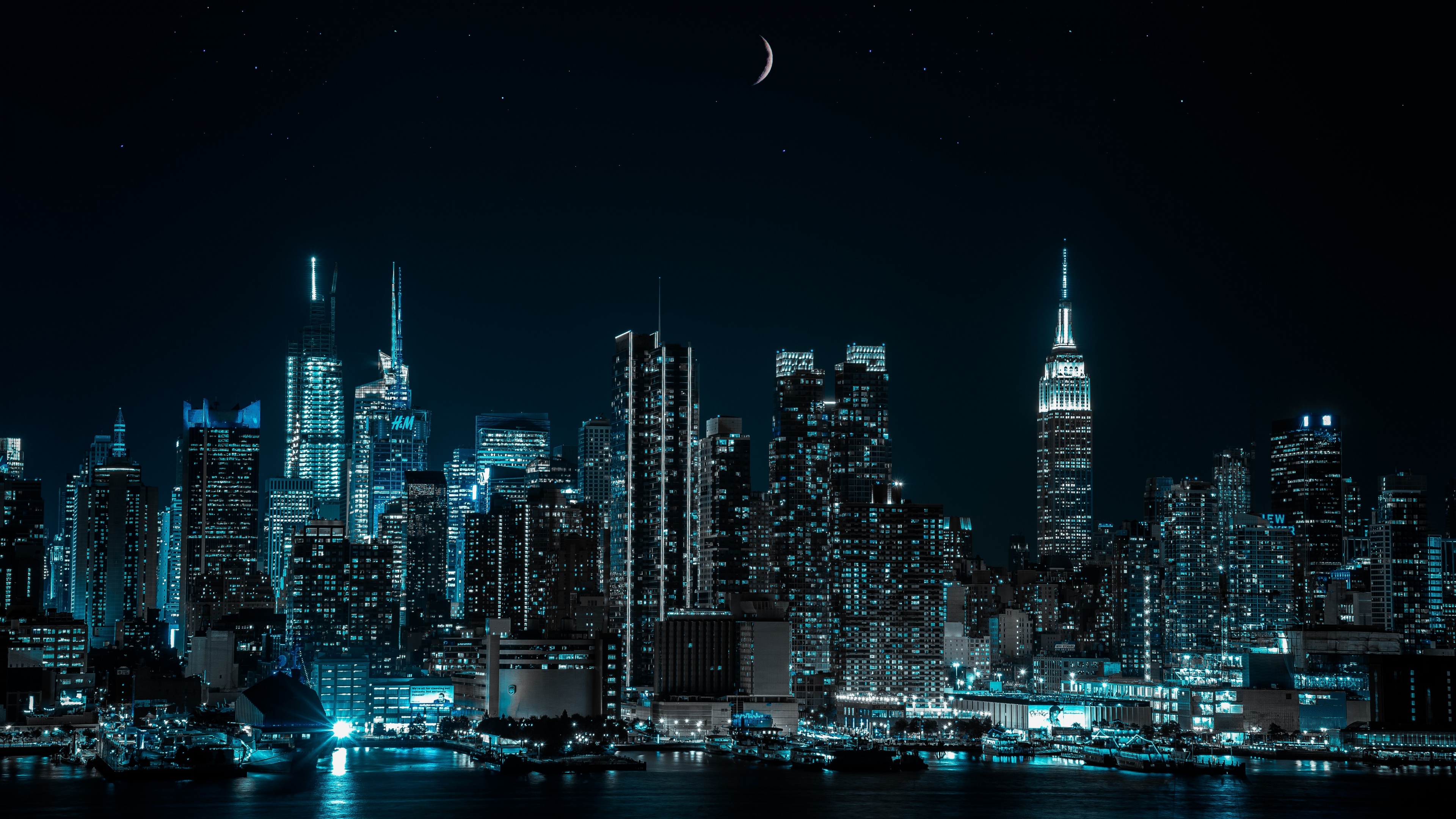 New York City Wallpaper 4K, Cityscape, Night, World, #437