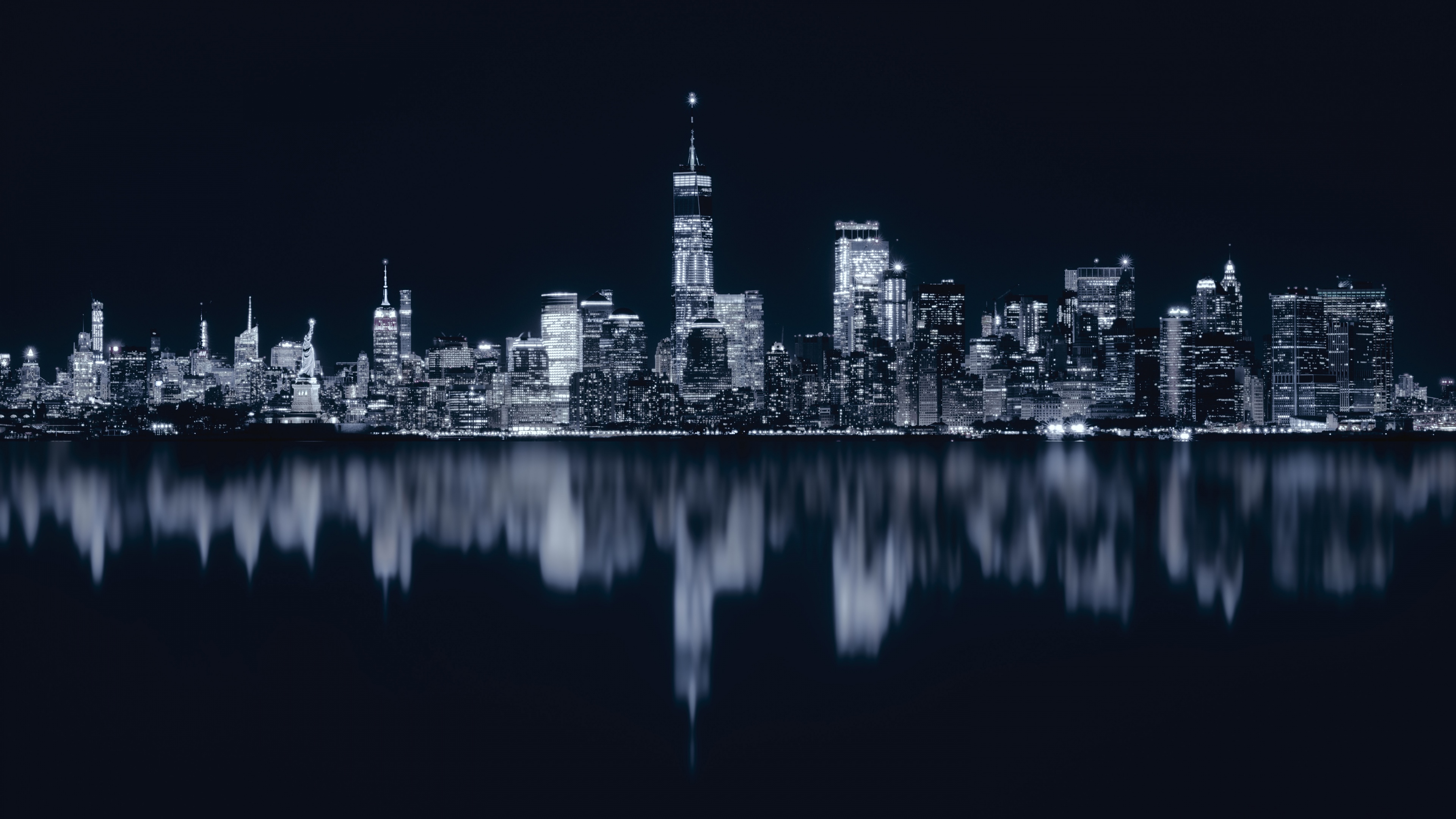 New York City Wallpaper 4K, Night, Cityscape, City Lights