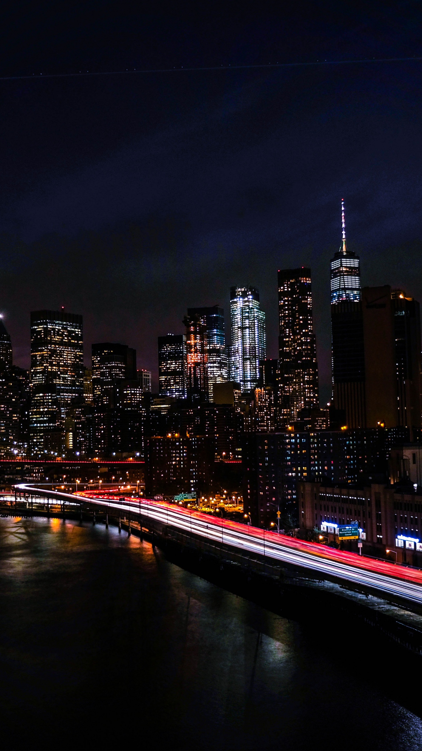 New York Night iPhone new york city skyline phone HD phone wallpaper   Pxfuel