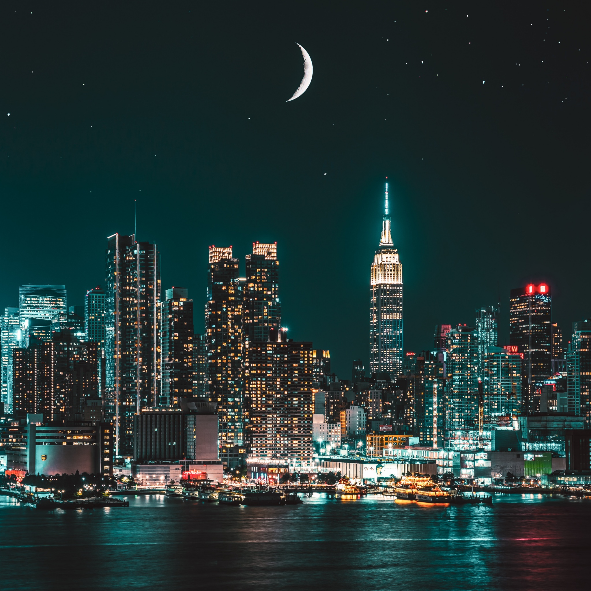 new york city at night background