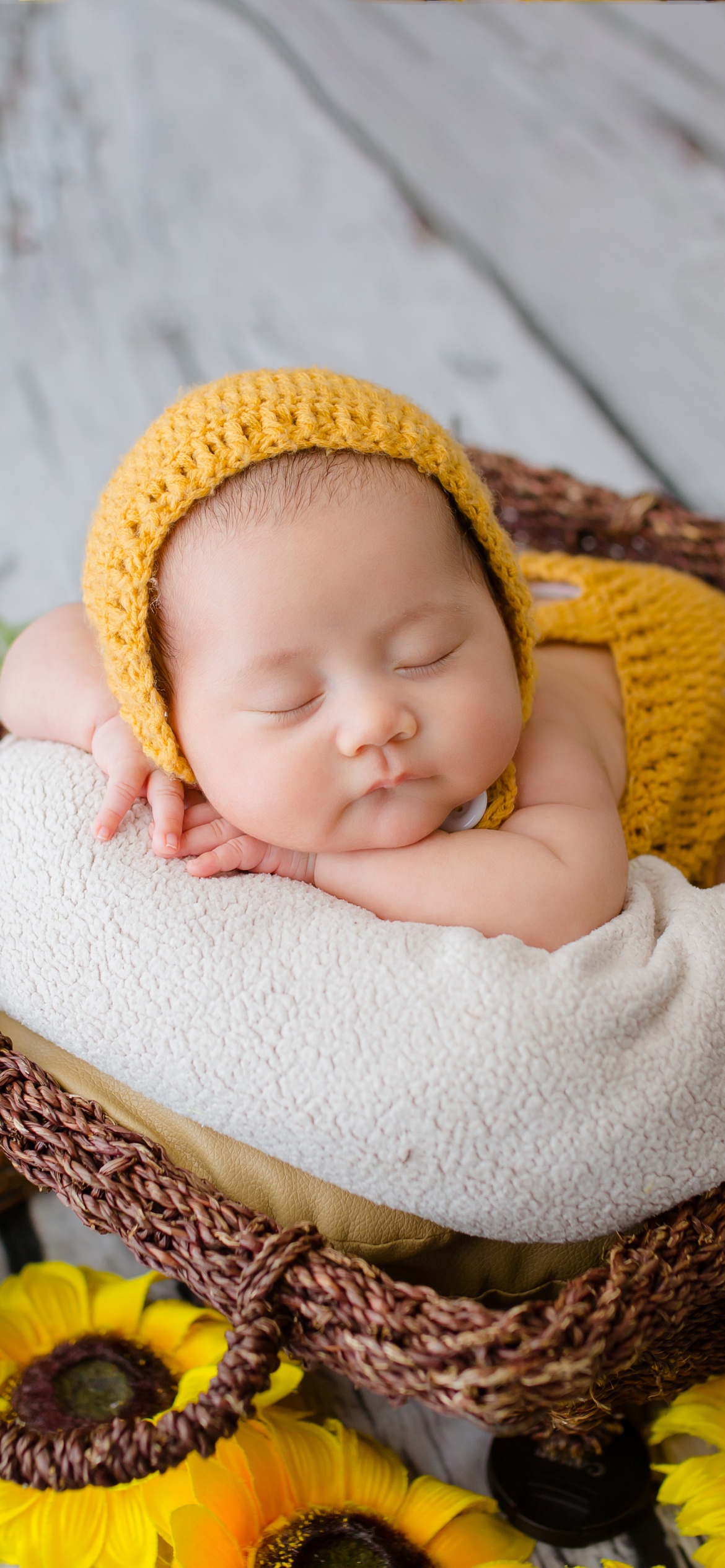 Newborn Wallpaper 4K, Crochet baby costume, Cute, #2399