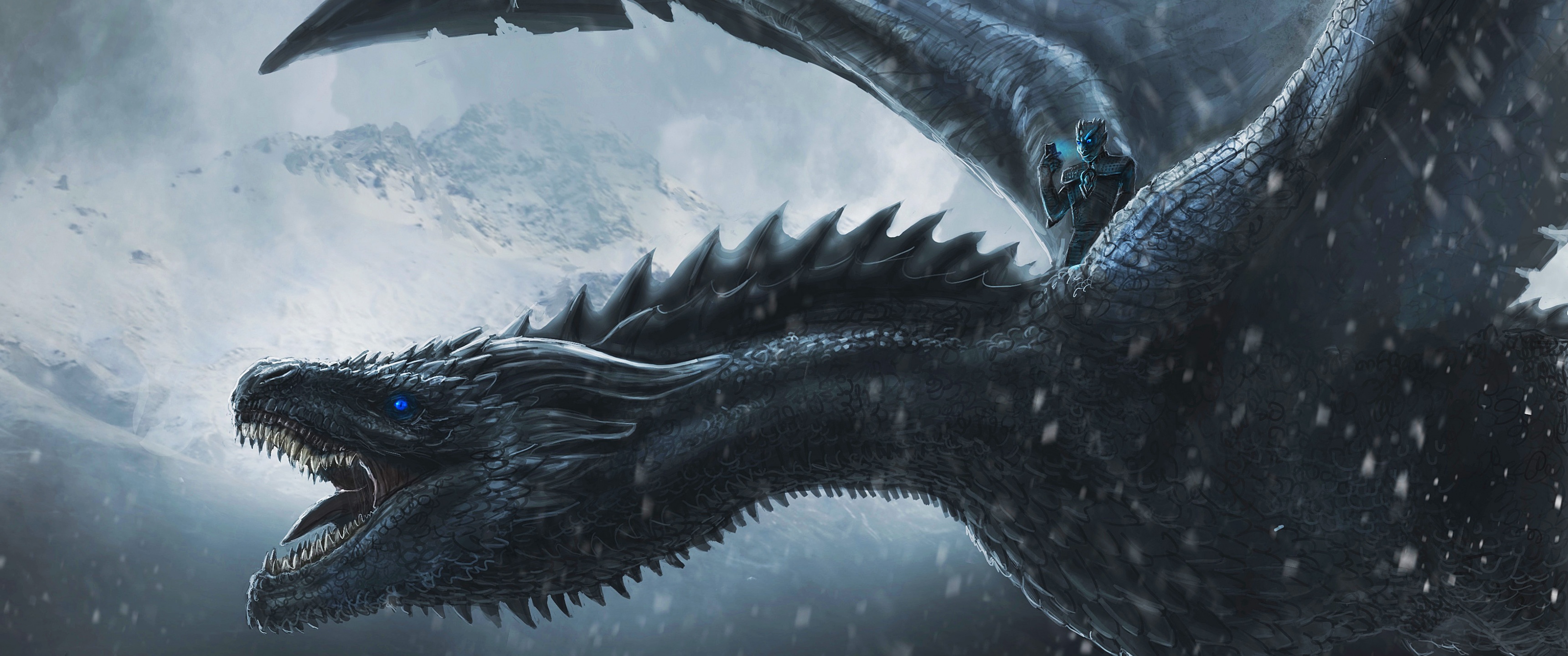 Night King Wallpaper 4K, Dragon, Game of Thrones, Graphics CGI, #10
