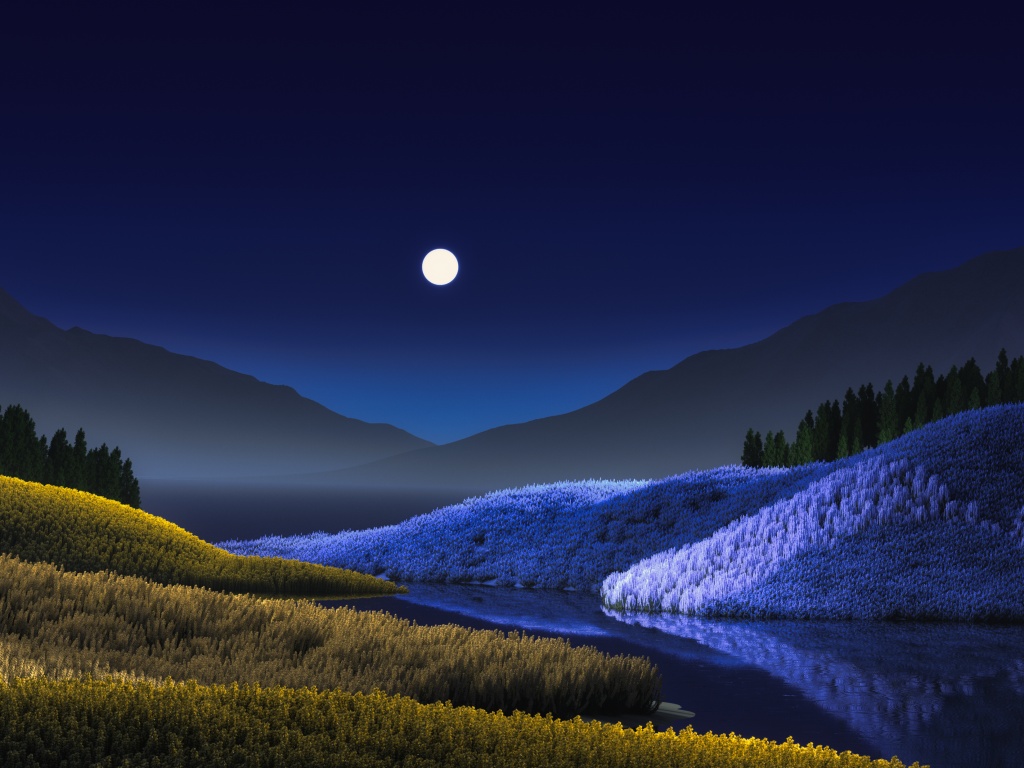 Night Wallpaper 4K Landscape Surreal Windows 11 10260