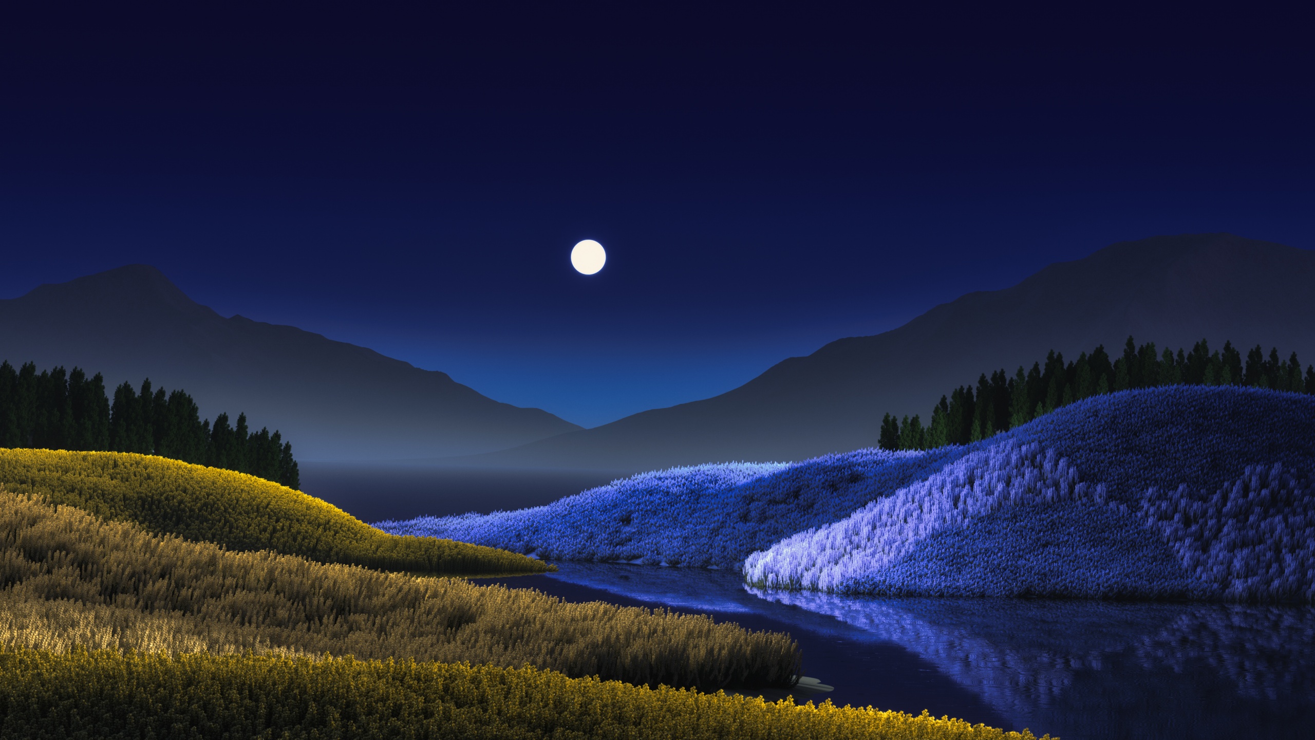 Moon night, abstract, landscape, love, nature, view, HD phone wallpaper |  Peakpx
