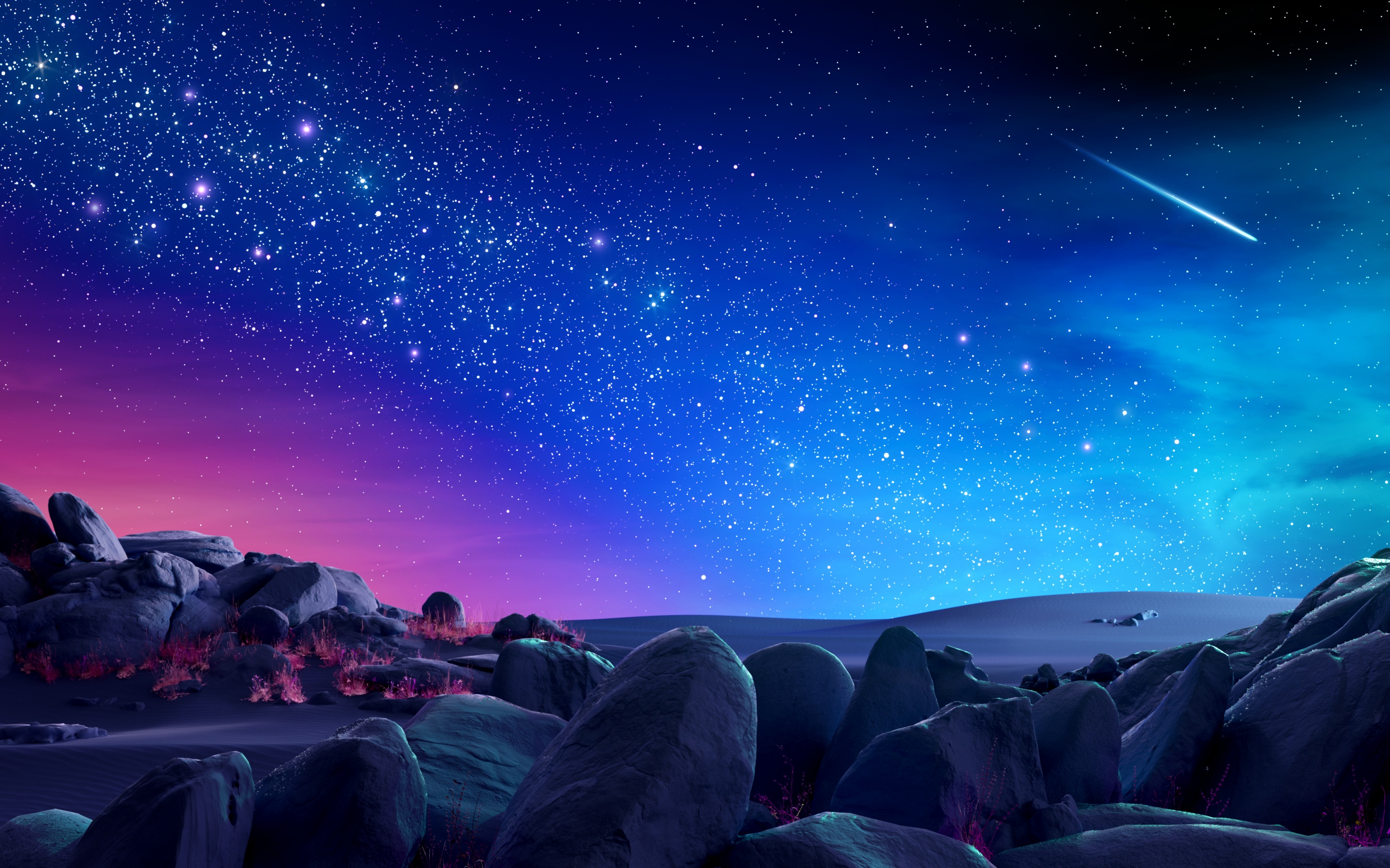 Night Sky Wallpaper 4k Colorful Magic Stars Milky Way