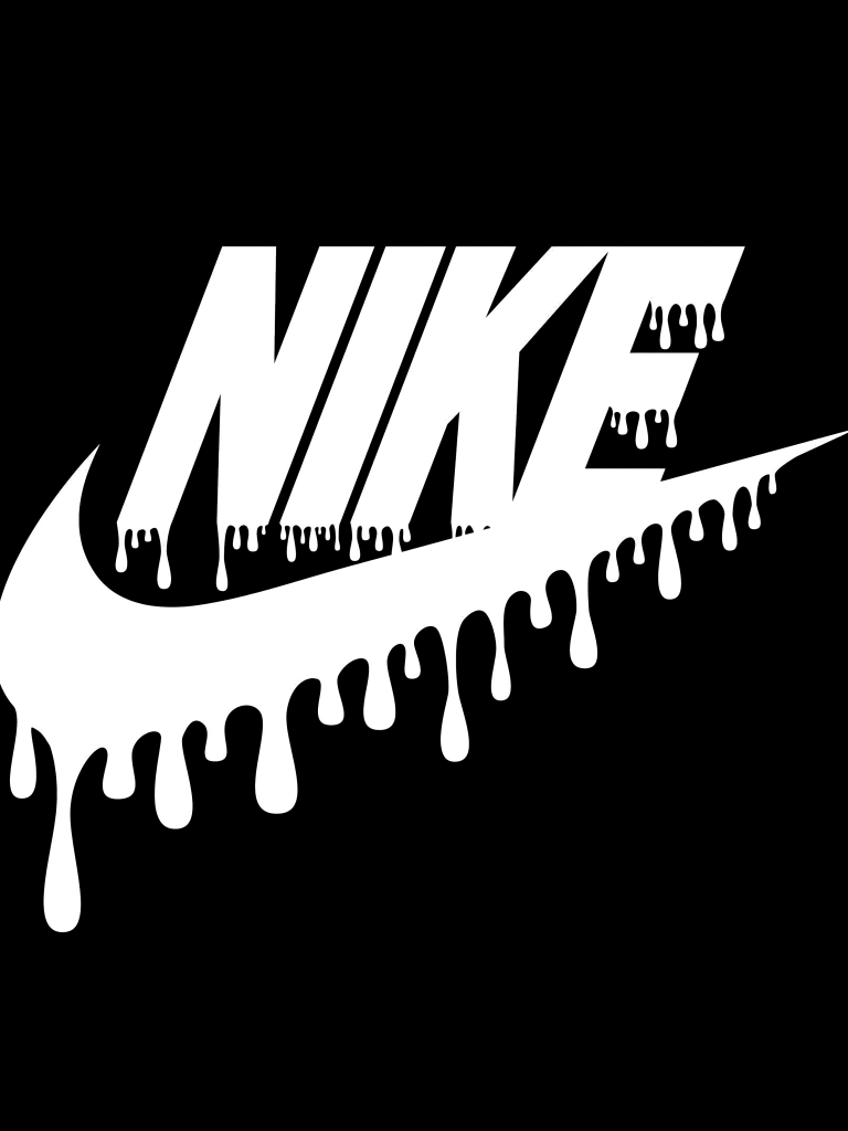 Nike Wallpaper 4K, Drippy, 8K, Black background