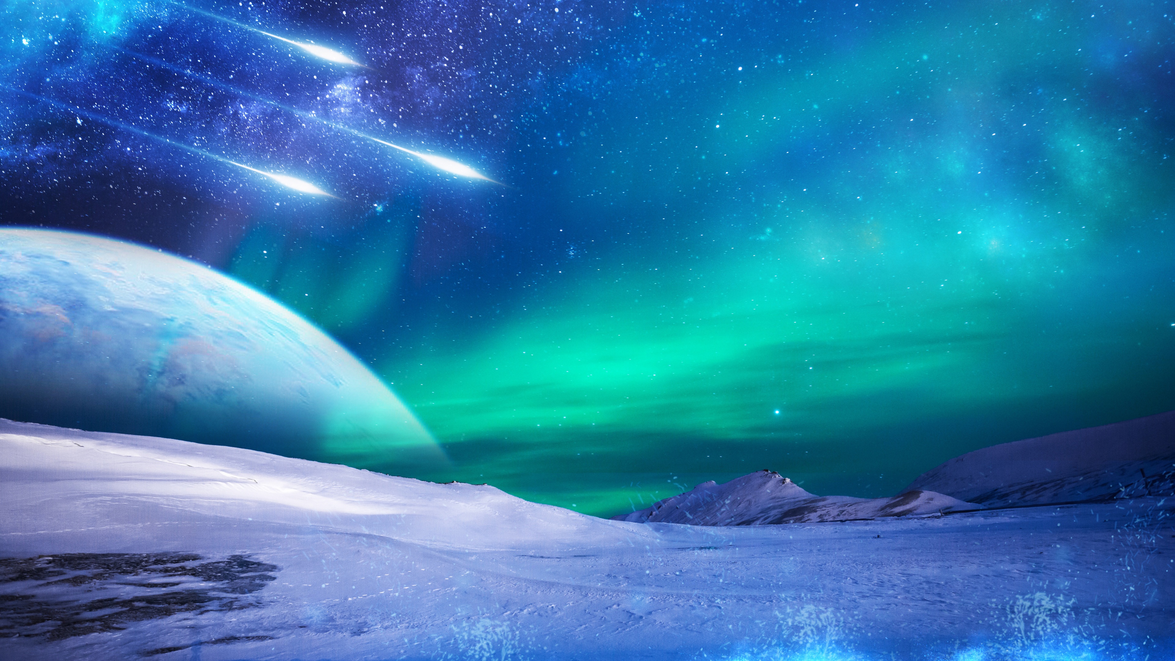 Northern Lights 4k Wallpaper Aurora Sky Iceland Frozen Winter Cold 5k Nature 1138