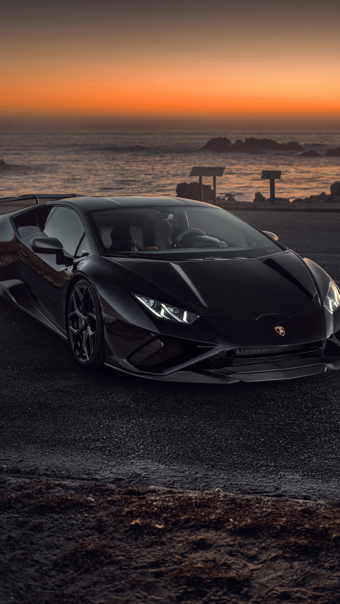 Novitec Lamborghini Huracán EVO RWD Wallpaper 4K, Black cars, Sunset, Cars,  #4900