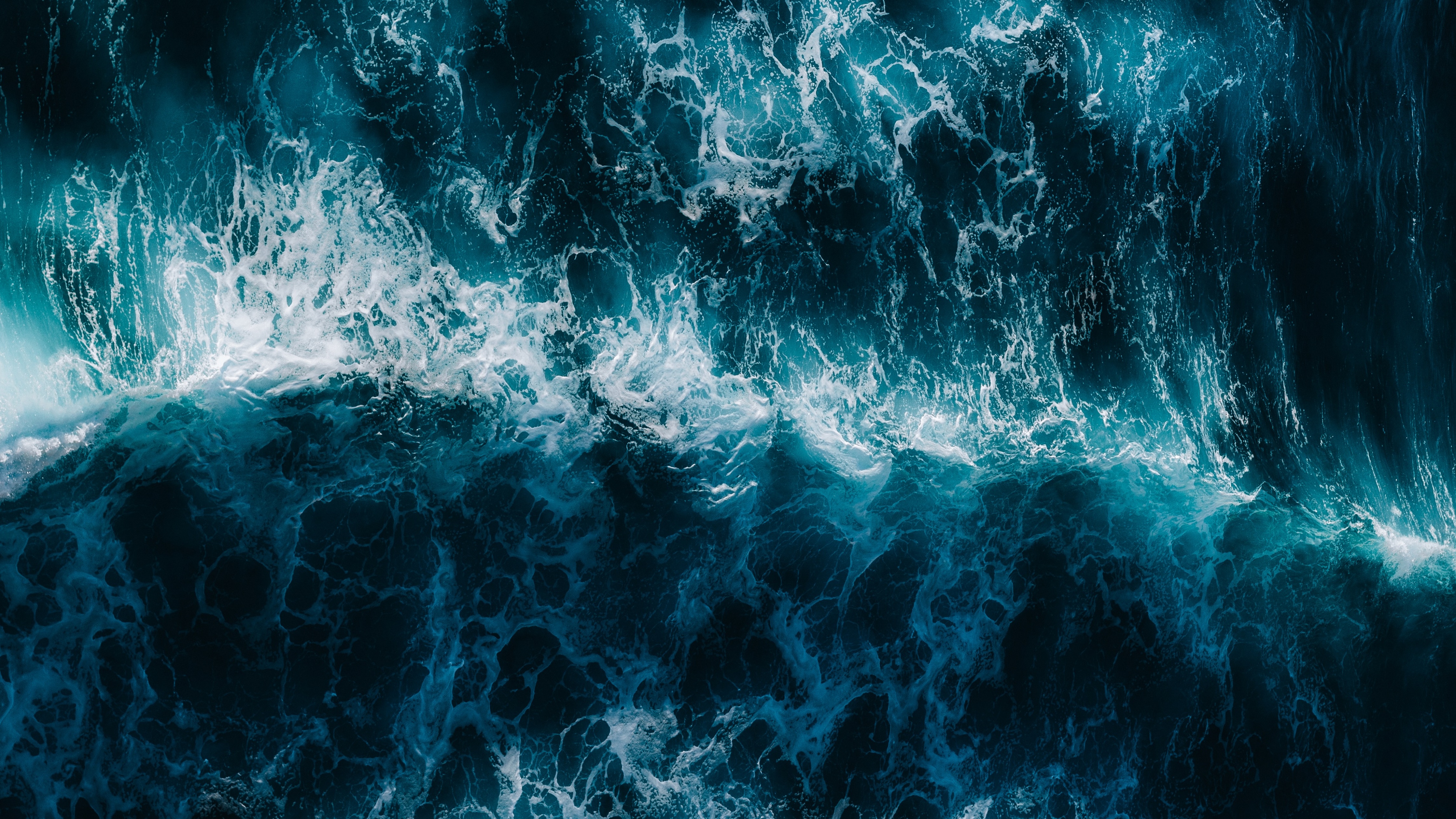 Ocean Waves Wallpaper 4K, Aerial view, Blue Water, Nature, #4605