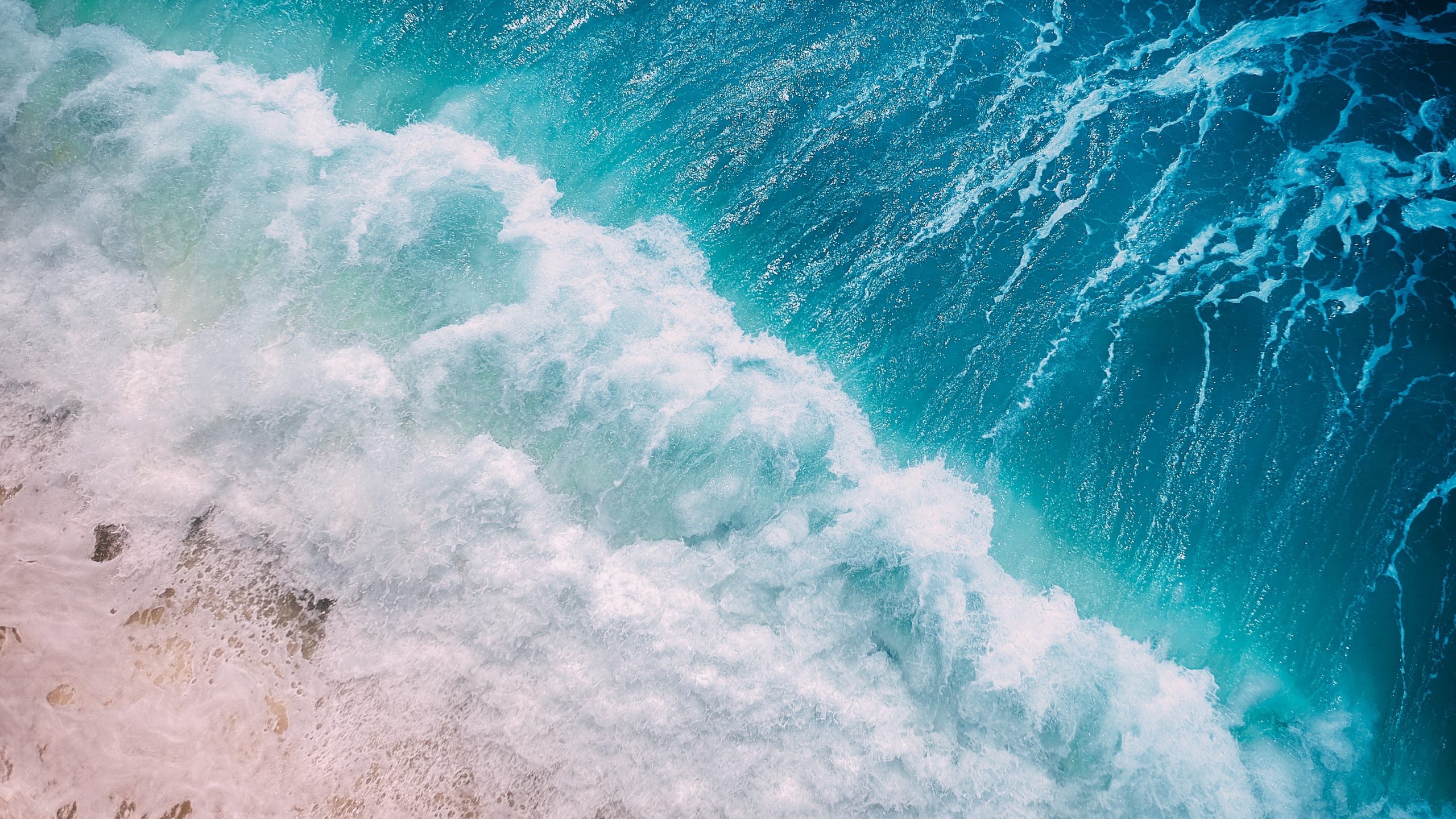 Ocean Waves Wallpaper 4K, Aerial view, Ocean, Water