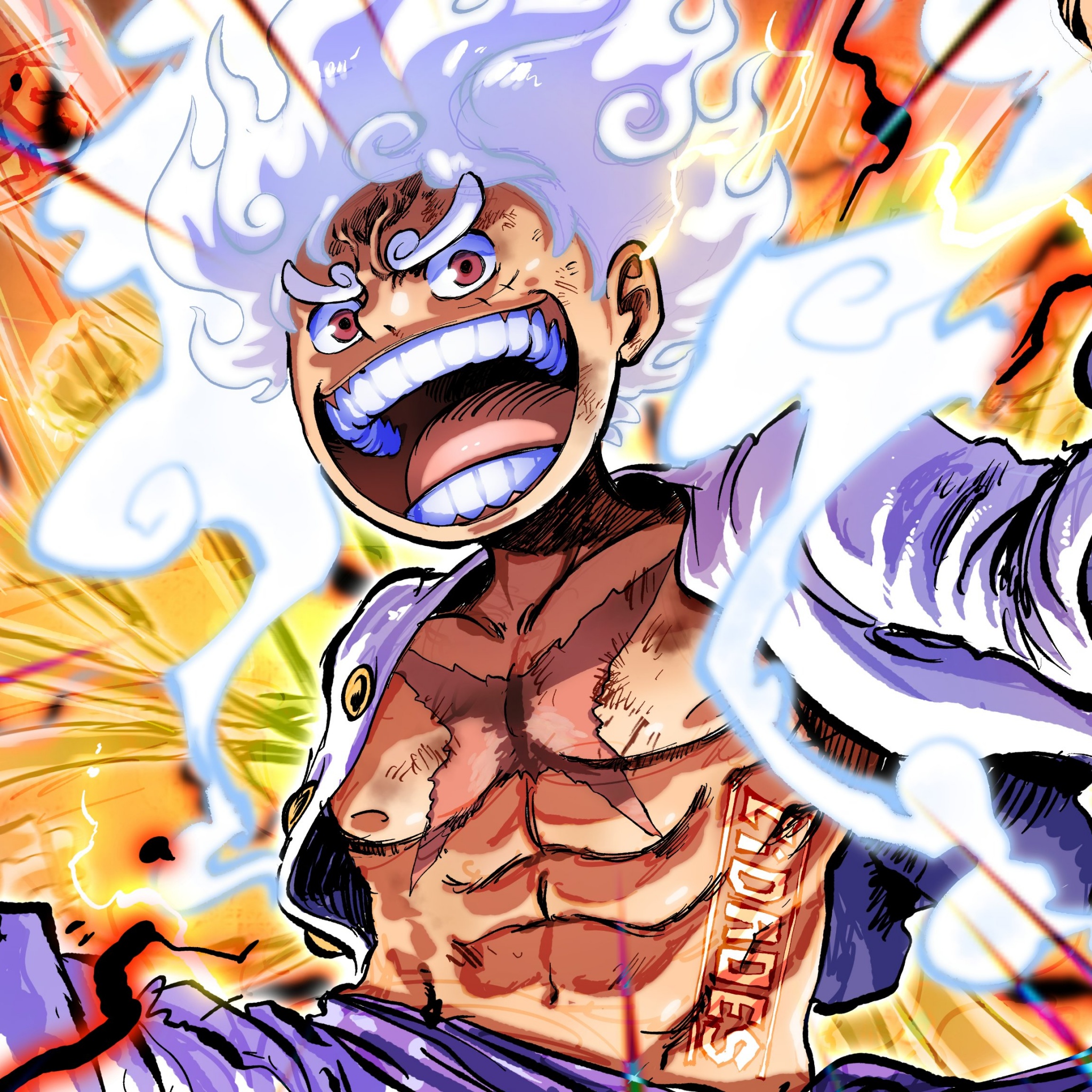 Luffy gear 5 wallpaper  One piece gear 5, One piece luffy, Anime