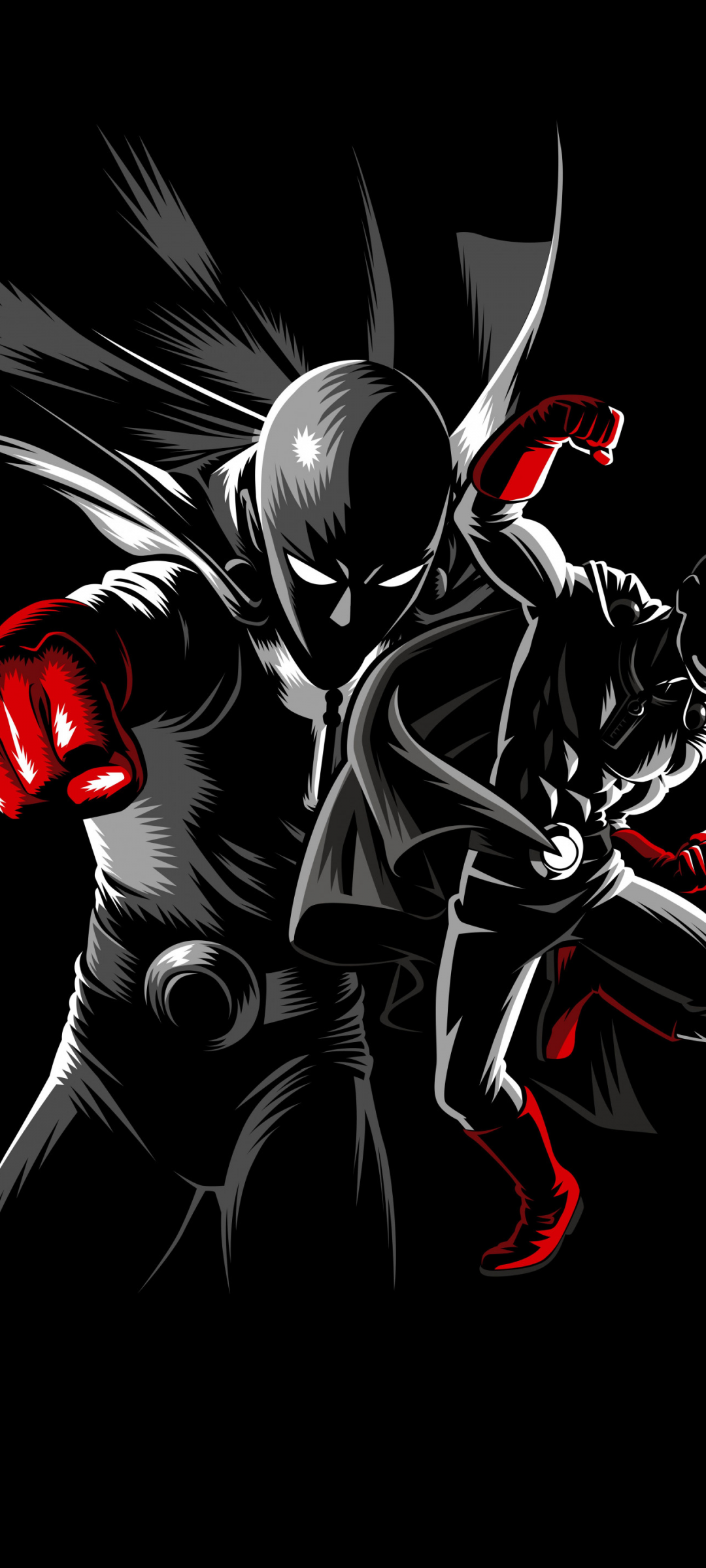 One Punch Man 4K Wallpaper, Saitama, AMOLED, Black background, 5K