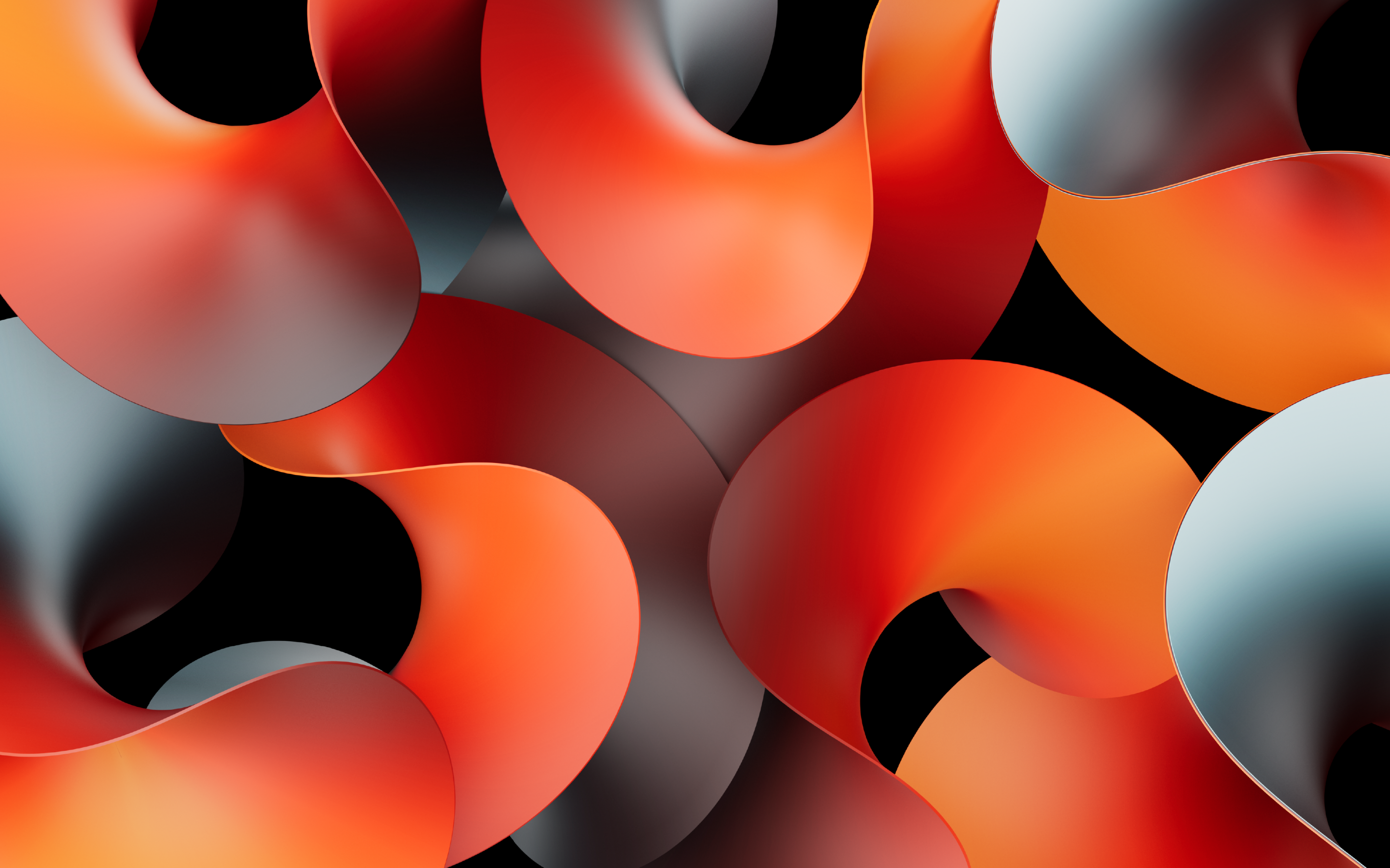 Orange abstract Wallpaper 4K, Abstract curves, Abstract, #9231