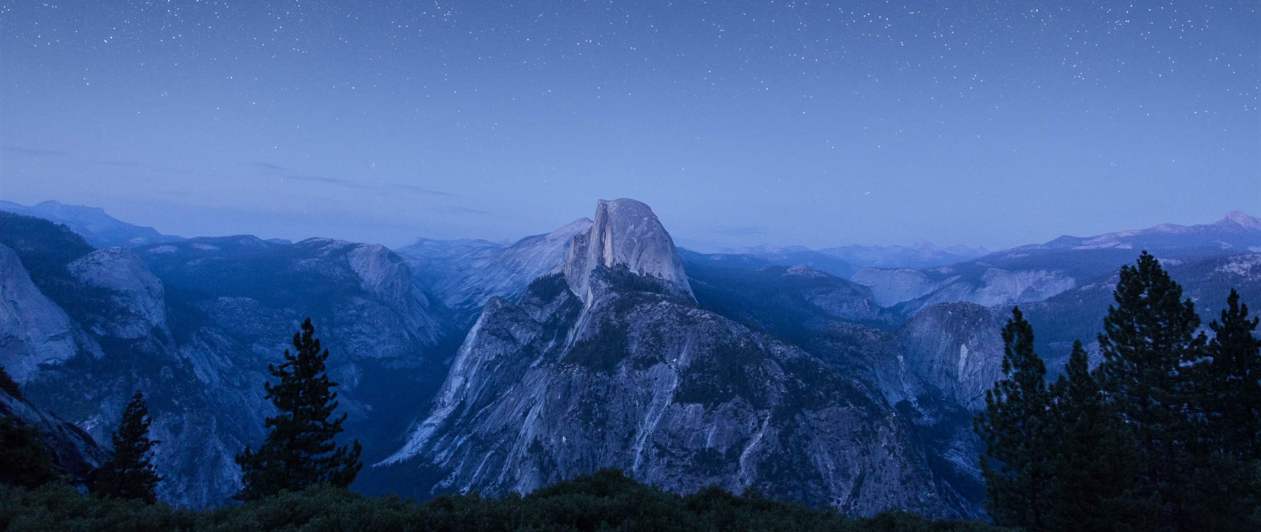 OS X El Capitan Wallpaper 4K, Summit, Night, Nature, #4020