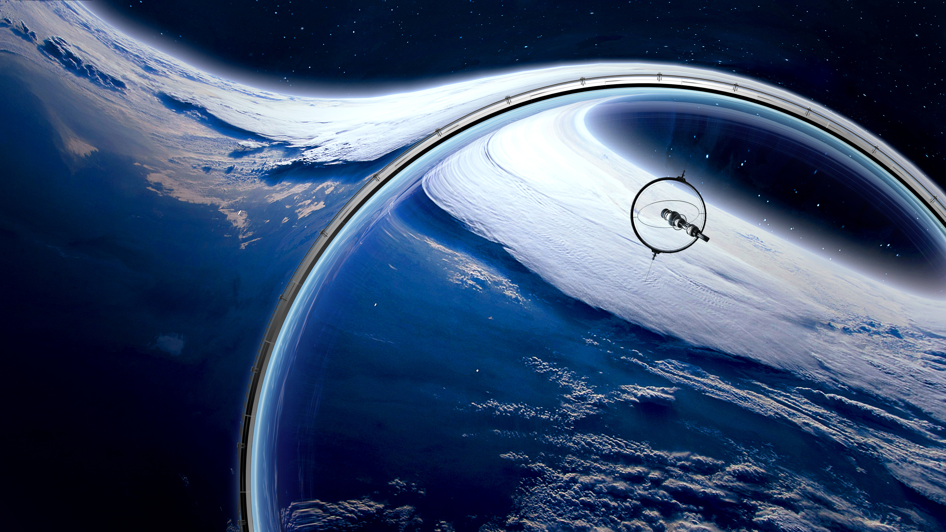 Outer space Wallpaper 4K, Orbit, Wormhole, Cosmos, Space, #7636